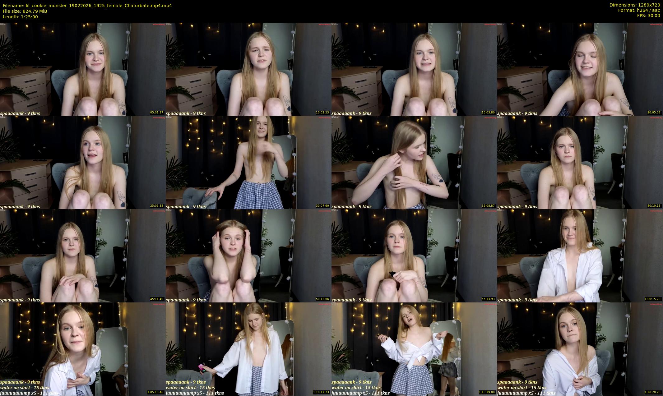 lil_cookie_monster — 85 minute Chaturbate female cam show recording, 720p, Feb 19, 2026