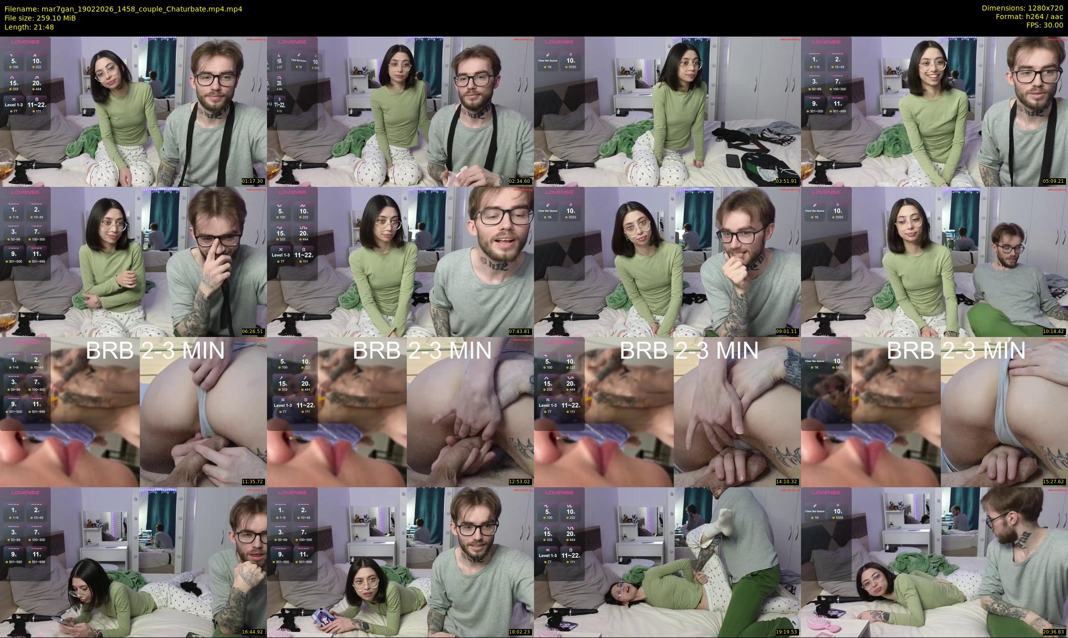 mar7gan — 22 minute Chaturbate couple cam show recording, 720p, Feb 19, 2026