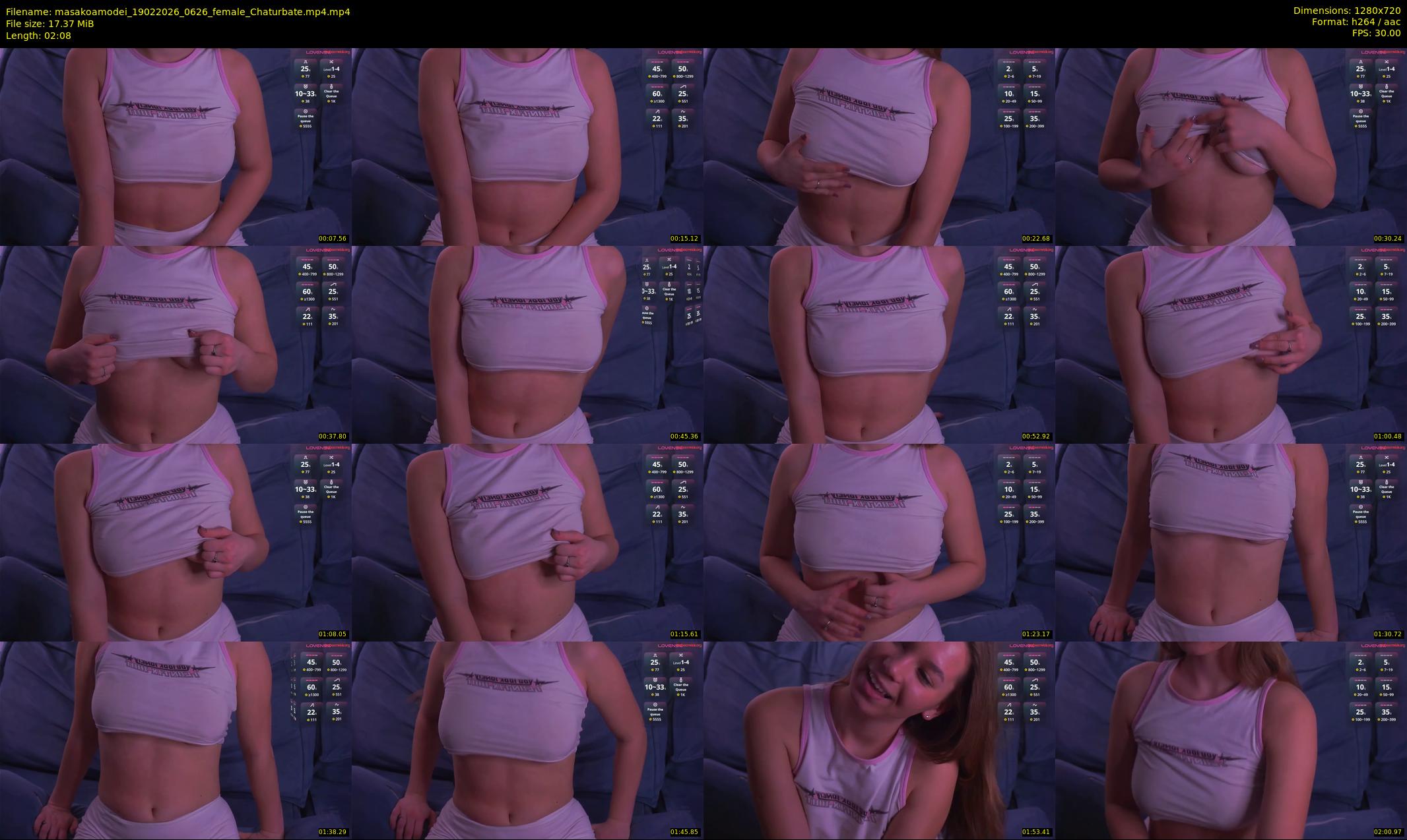 masakoamodei — 3 minute Chaturbate female cam show recording, 720p, Feb 19, 2026