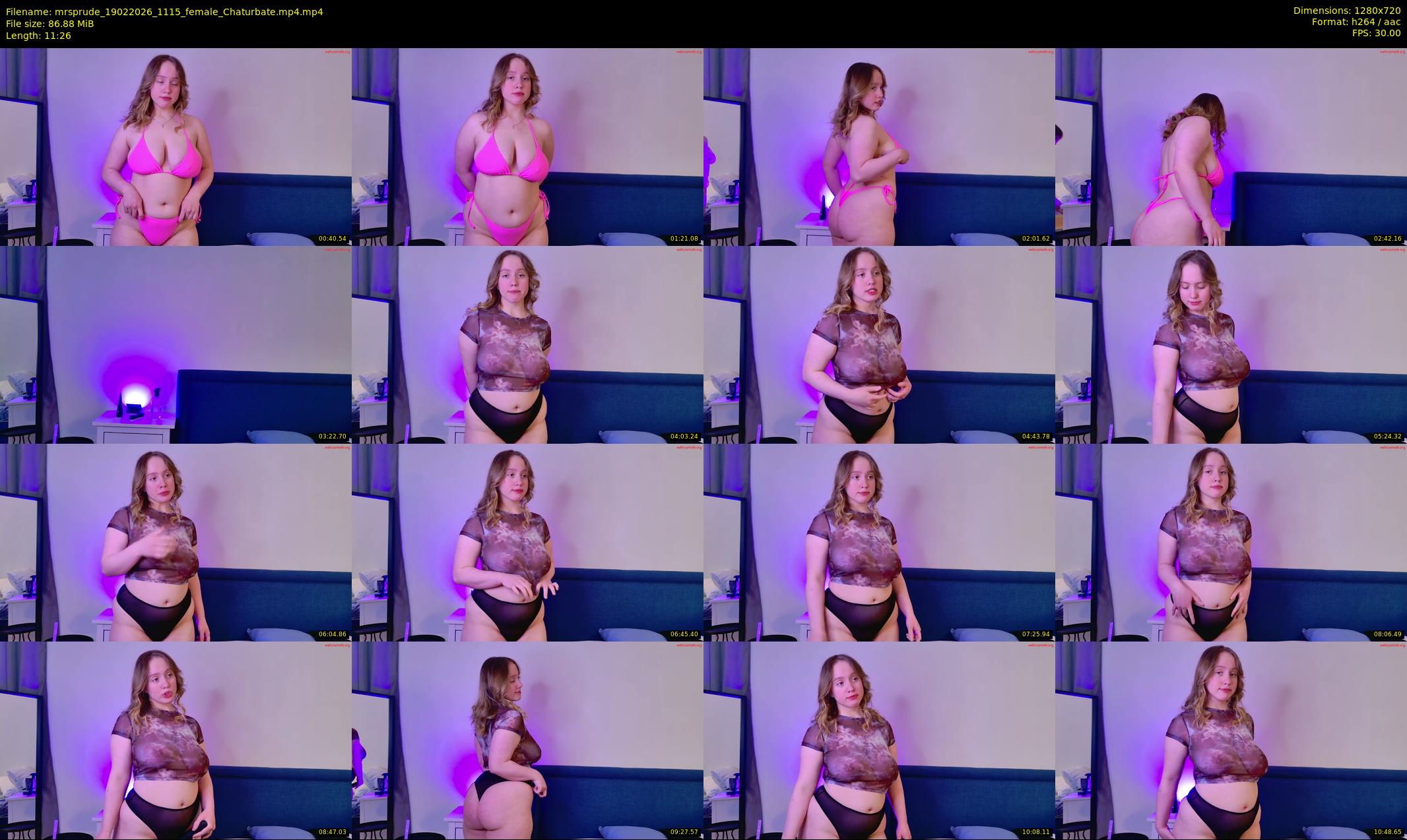 mrsprude — 12 minute Chaturbate female cam show recording, 720p, Feb 19, 2026