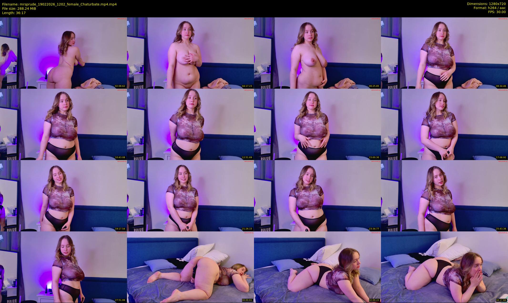 mrsprude — 37 minute Chaturbate female cam show recording, 720p, Feb 19, 2026