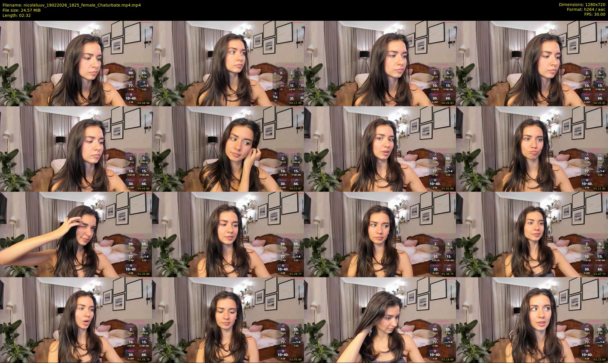 nicoleluuv — 3 minute Chaturbate female cam show recording, 720p, Feb 19, 2026