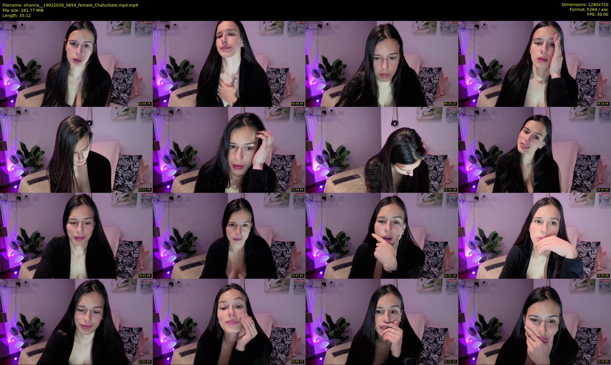 ohanna_ — 36 minute Chaturbate female cam show recording, 720p, Feb 19, 2026
