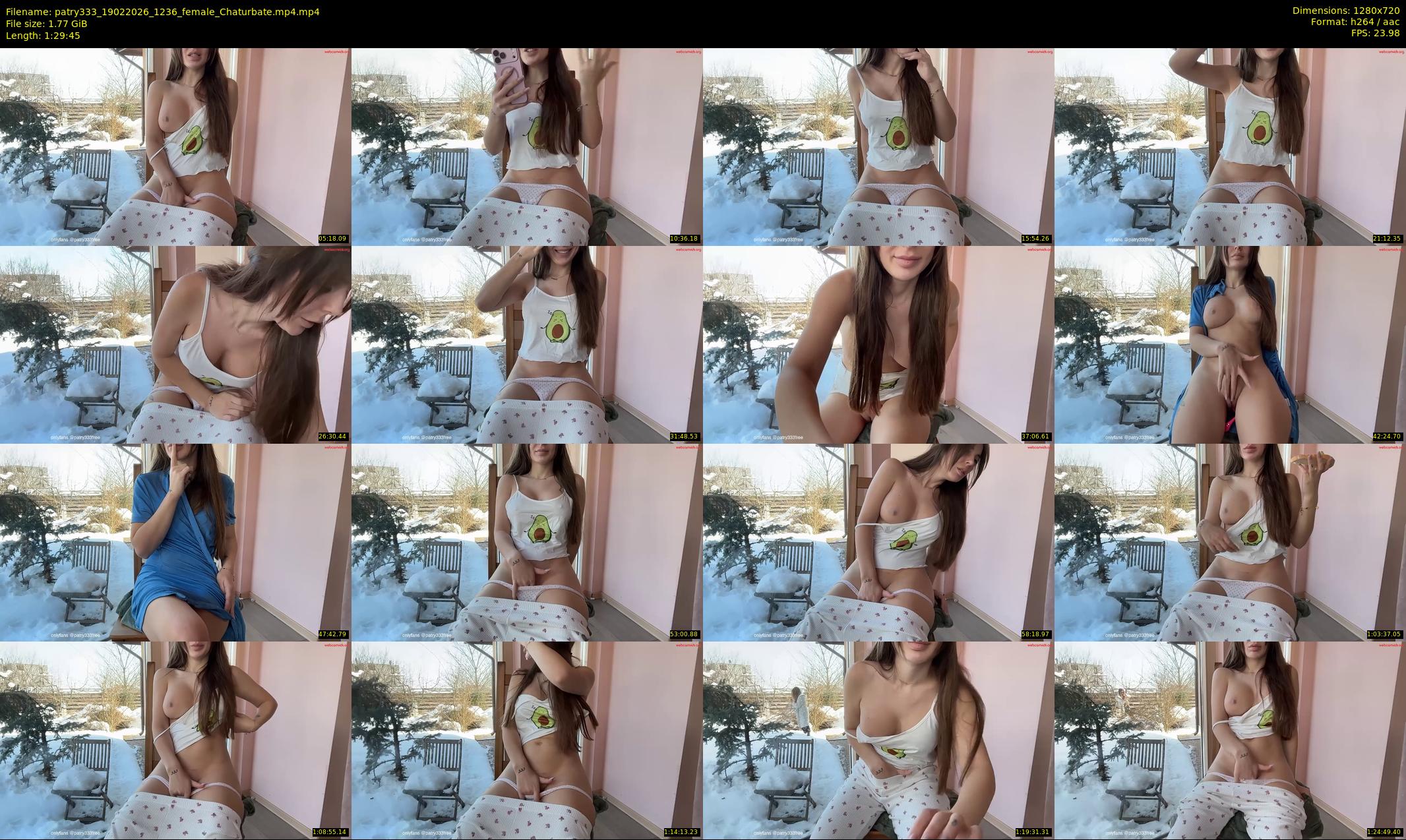 patry333 — 90 minute Chaturbate female cam show recording, 720p, Feb 19, 2026