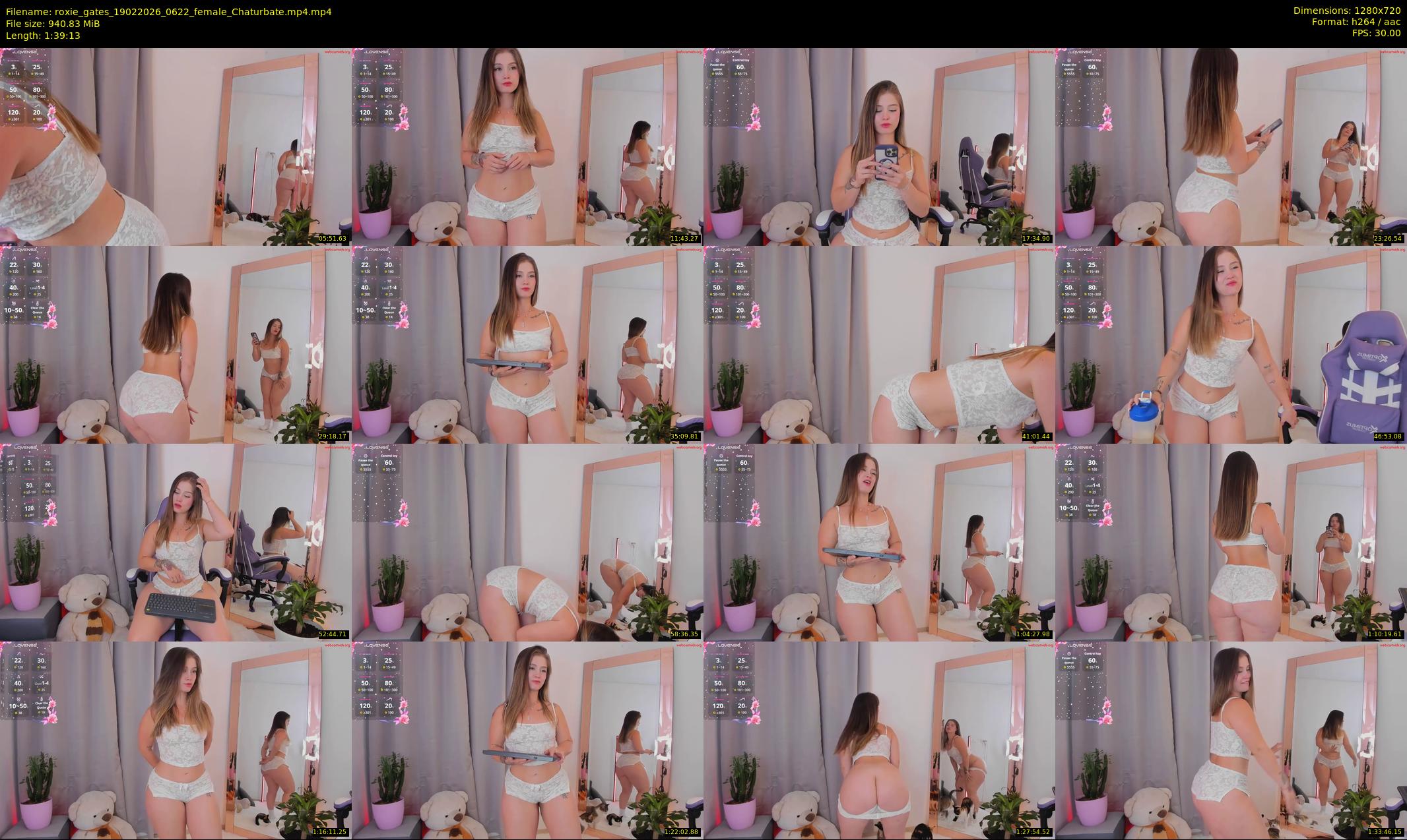 roxie_gates — 100 minute Chaturbate female cam show recording, 720p, Feb 19, 2026