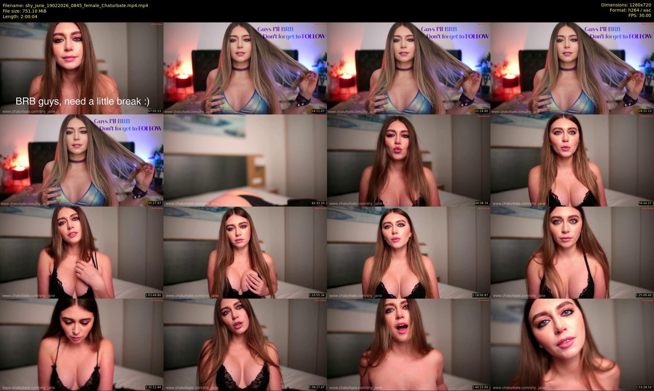 shy_jane — 121 minute Chaturbate female cam show recording, 720p, Feb 19, 2026