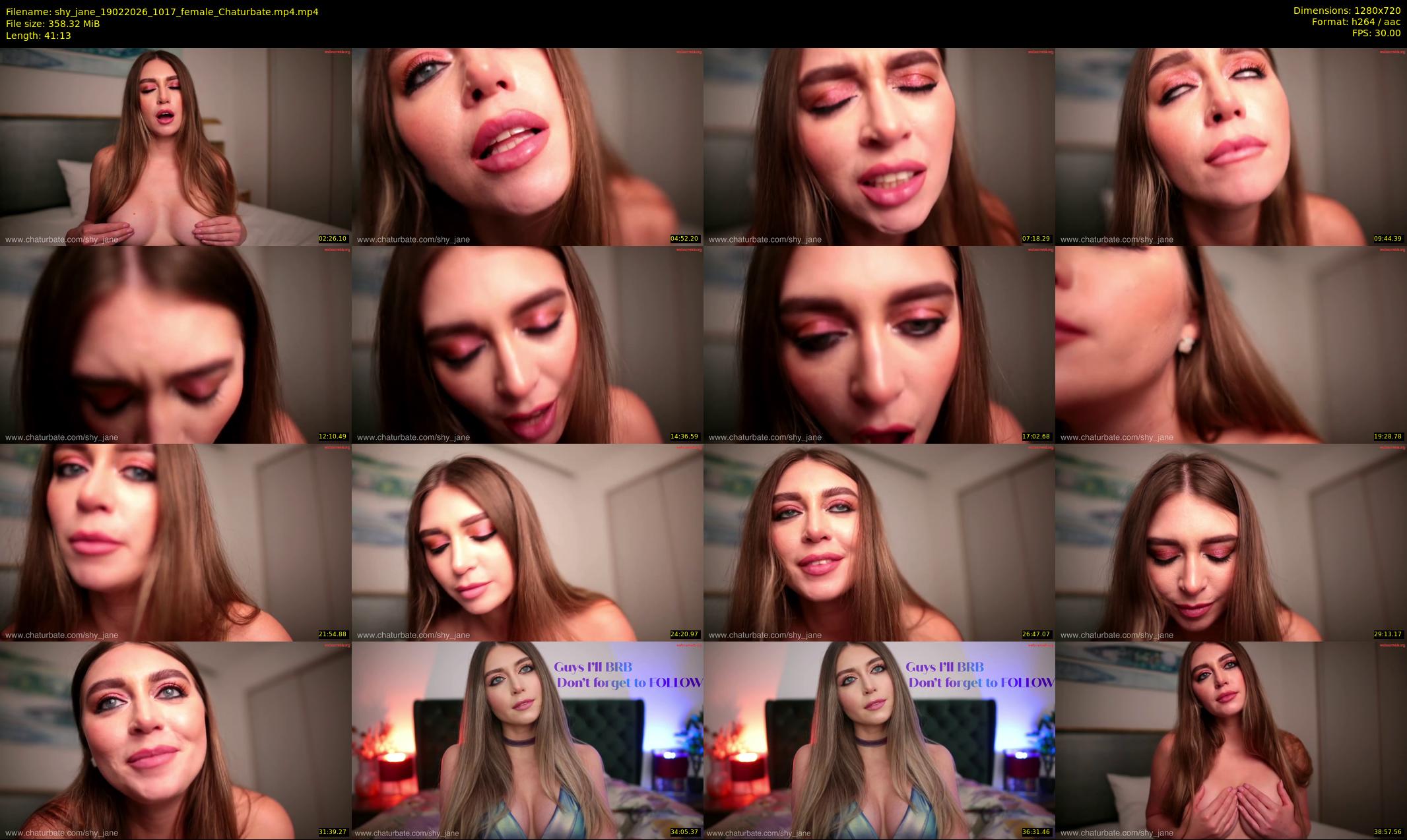 shy_jane — 42 minute Chaturbate female cam show recording, 720p, Feb 19, 2026