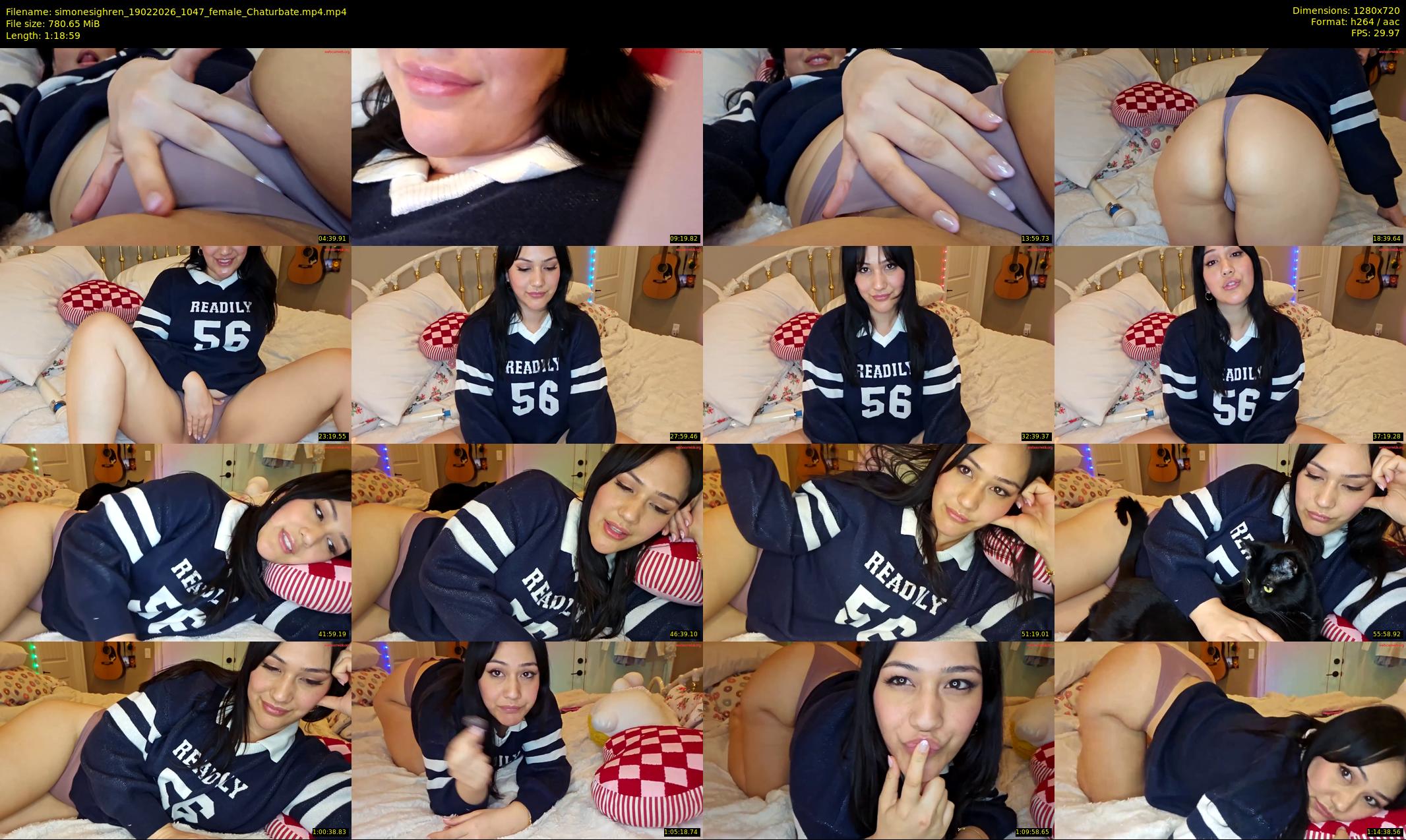 simonesighren — 79 minute Chaturbate female cam show recording, 720p, Feb 19, 2026