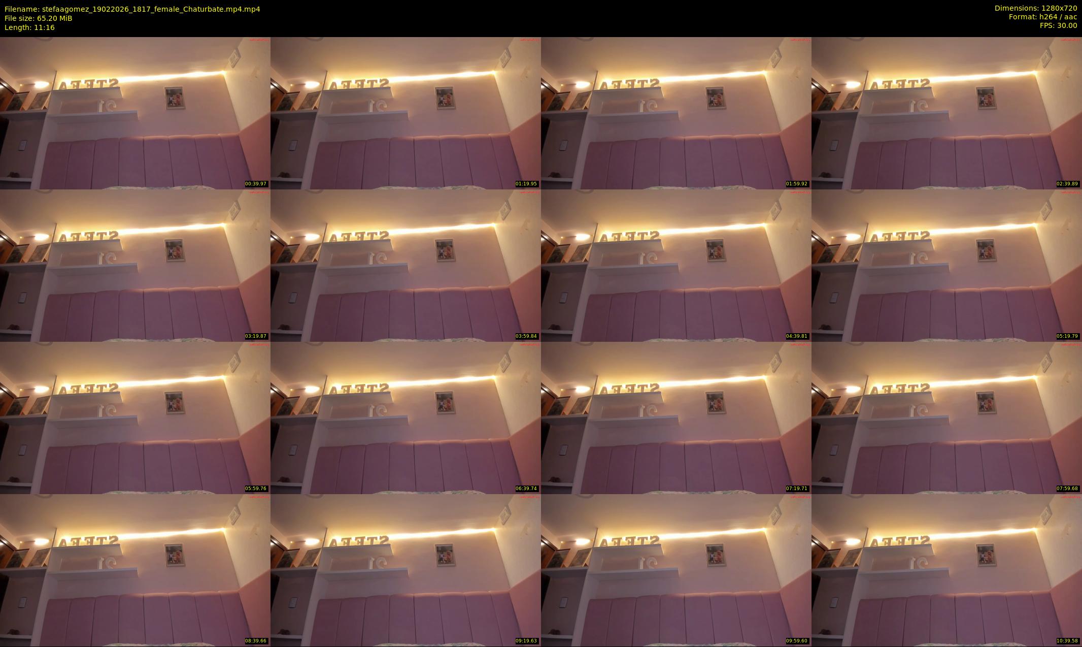 stefaagomez — 12 minute Chaturbate female cam show recording, 720p, Feb 19, 2026
