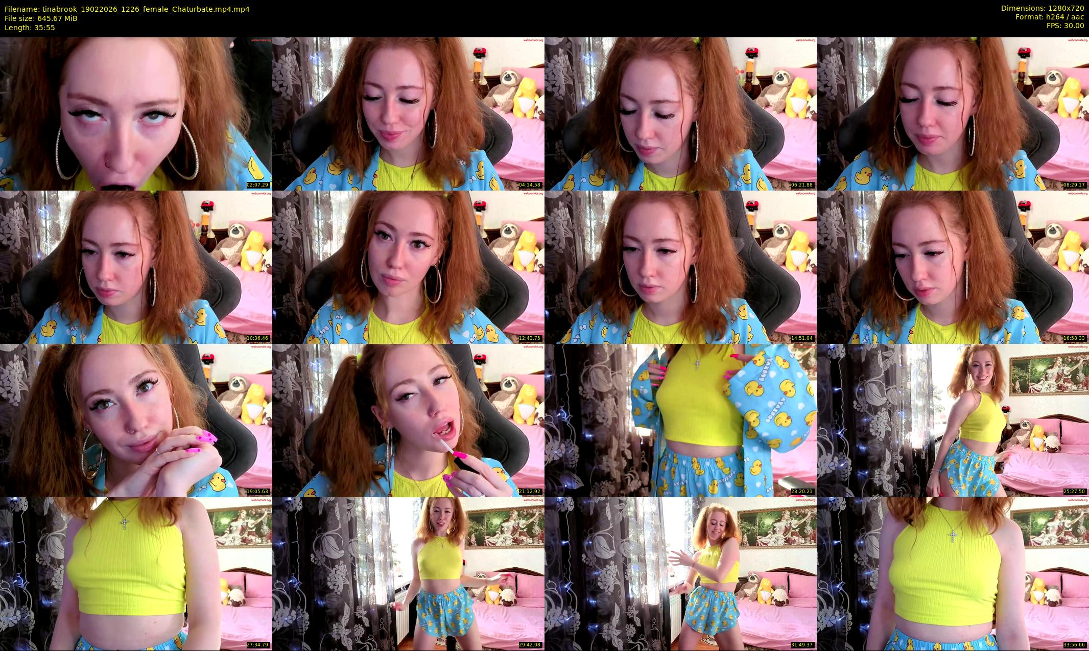 tinabrook — 36 minute Chaturbate female cam show recording, 720p, Feb 19, 2026