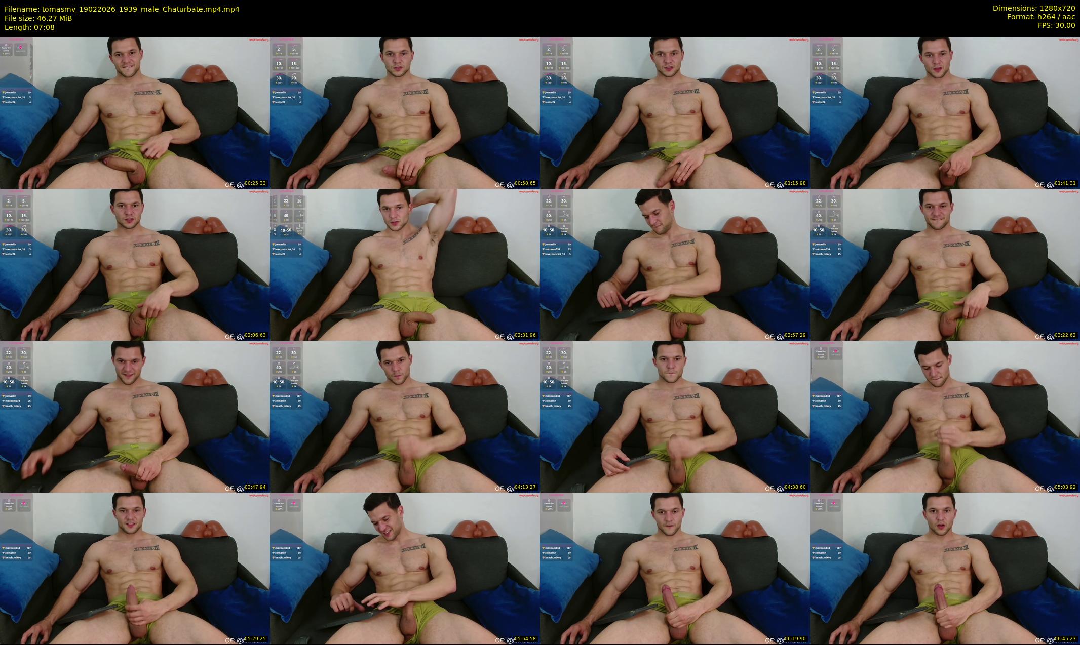 tomasmv — 8 minute Chaturbate male cam show recording, 720p, Feb 19, 2026