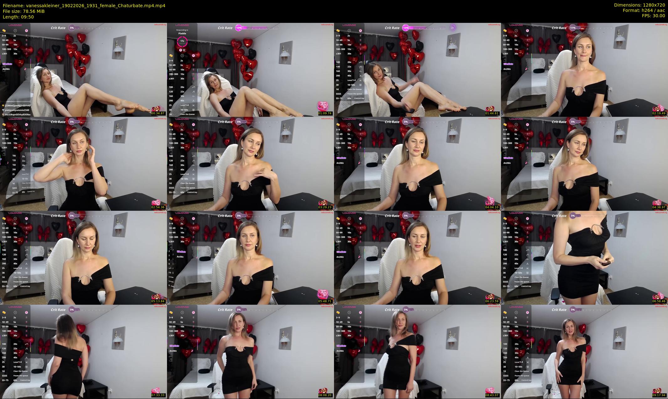 vanessakleiner — 10 minute Chaturbate female cam show recording, 720p, Feb 19, 2026