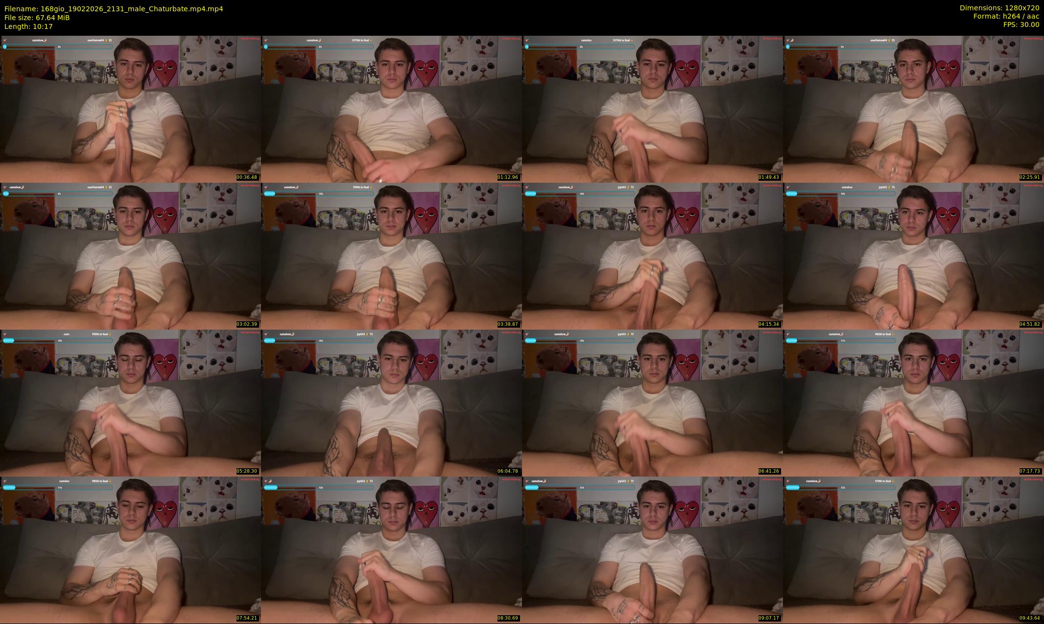 168gio — 11 minute Chaturbate male cam show recording, 720p, Feb 19, 2026