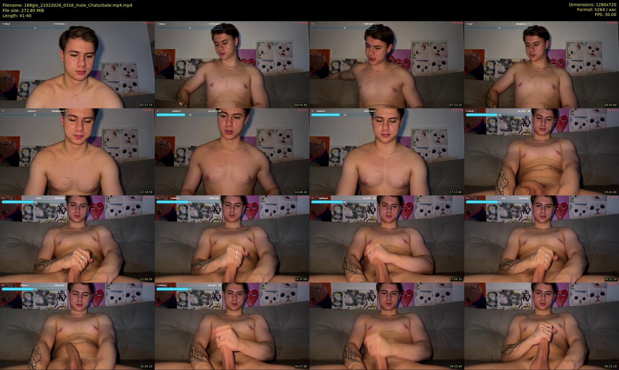 168gio — 42 minute Chaturbate male cam show recording, 720p, Feb 21, 2026