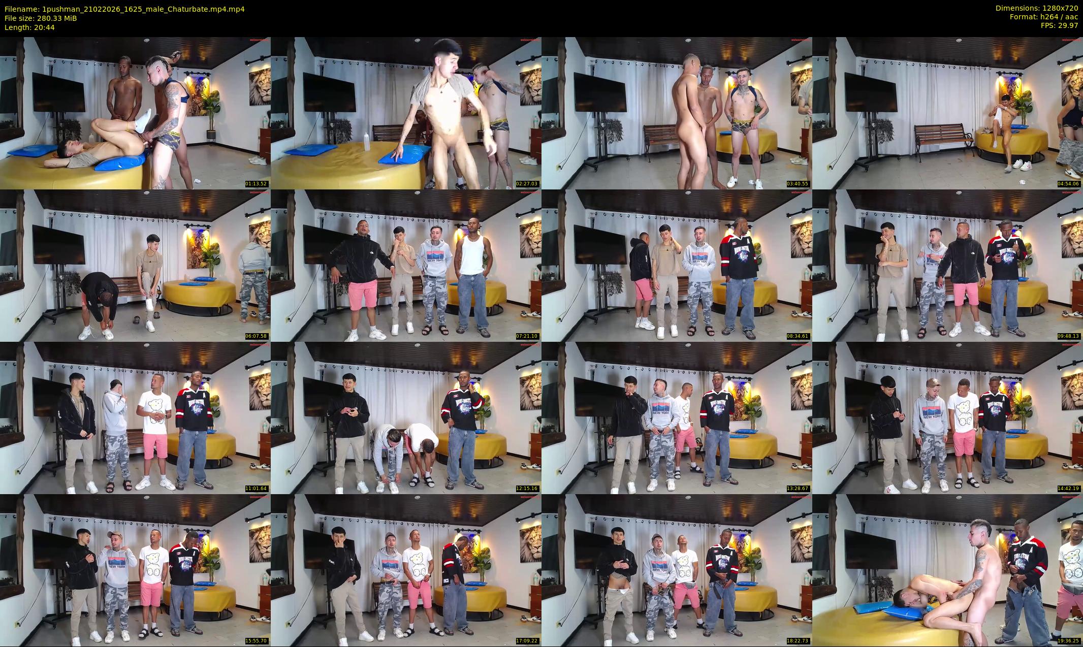 1pushman — 21 minute Chaturbate male cam show recording, 720p, Feb 21, 2026