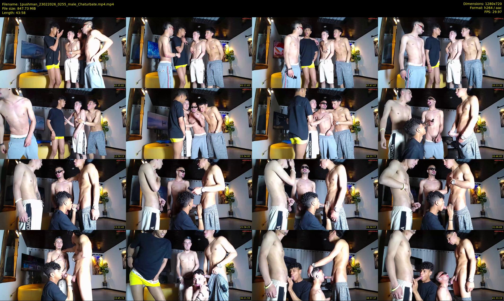 1pushman — 44 minute Chaturbate male cam show recording, 720p, Feb 23, 2026
