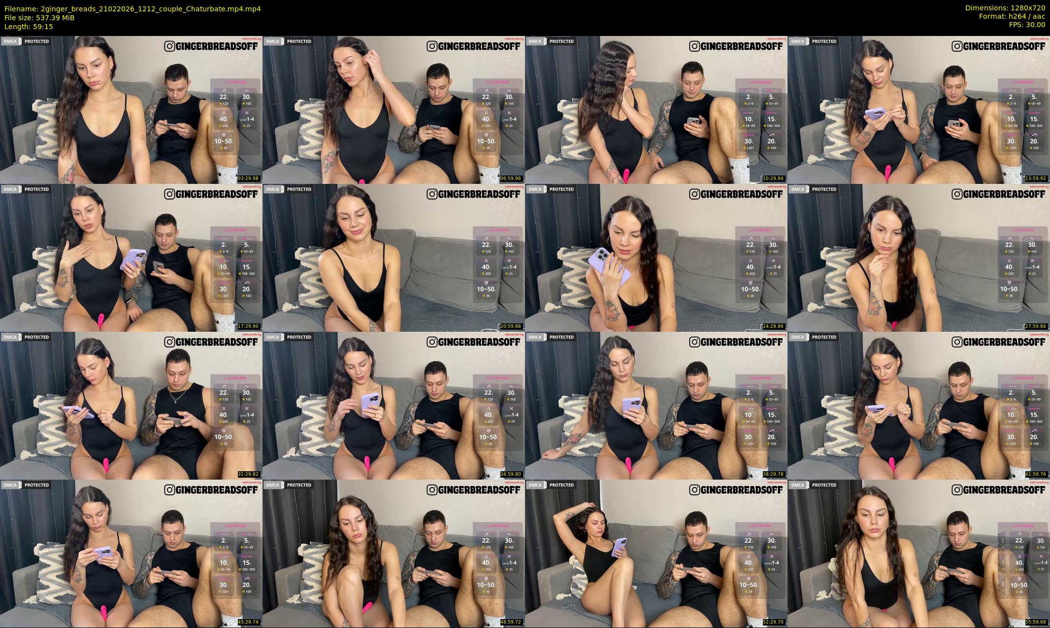 2ginger_breads — 60 minute Chaturbate couple cam show recording, 720p, Feb 21, 2026
