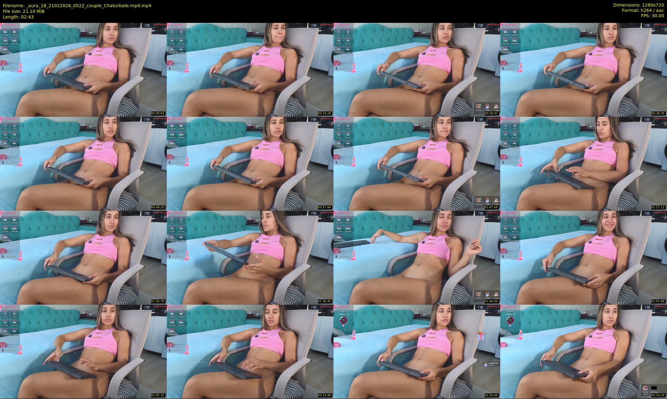 _aura_18 — 3 minute Chaturbate couple cam show recording, 720p, Feb 21, 2026