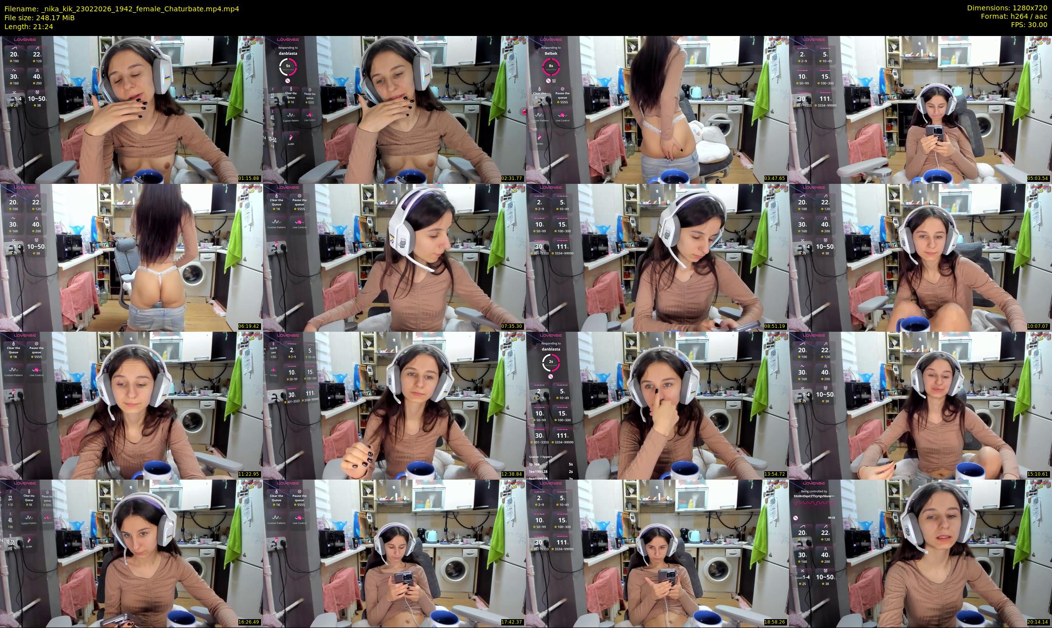 _nika_kik — 22 minute Chaturbate female cam show recording, 720p, Feb 23, 2026