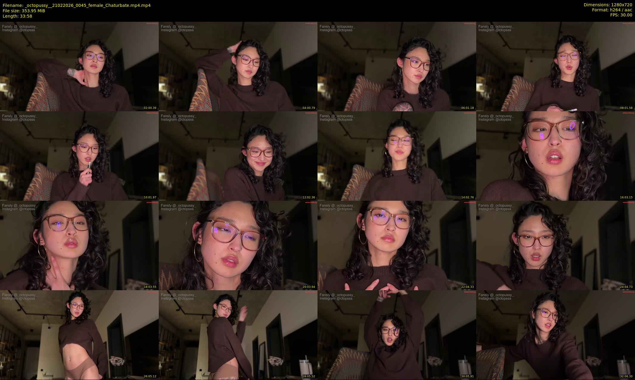 _octopussy_ — 34 minute Chaturbate female cam show recording, 720p, Feb 21, 2026