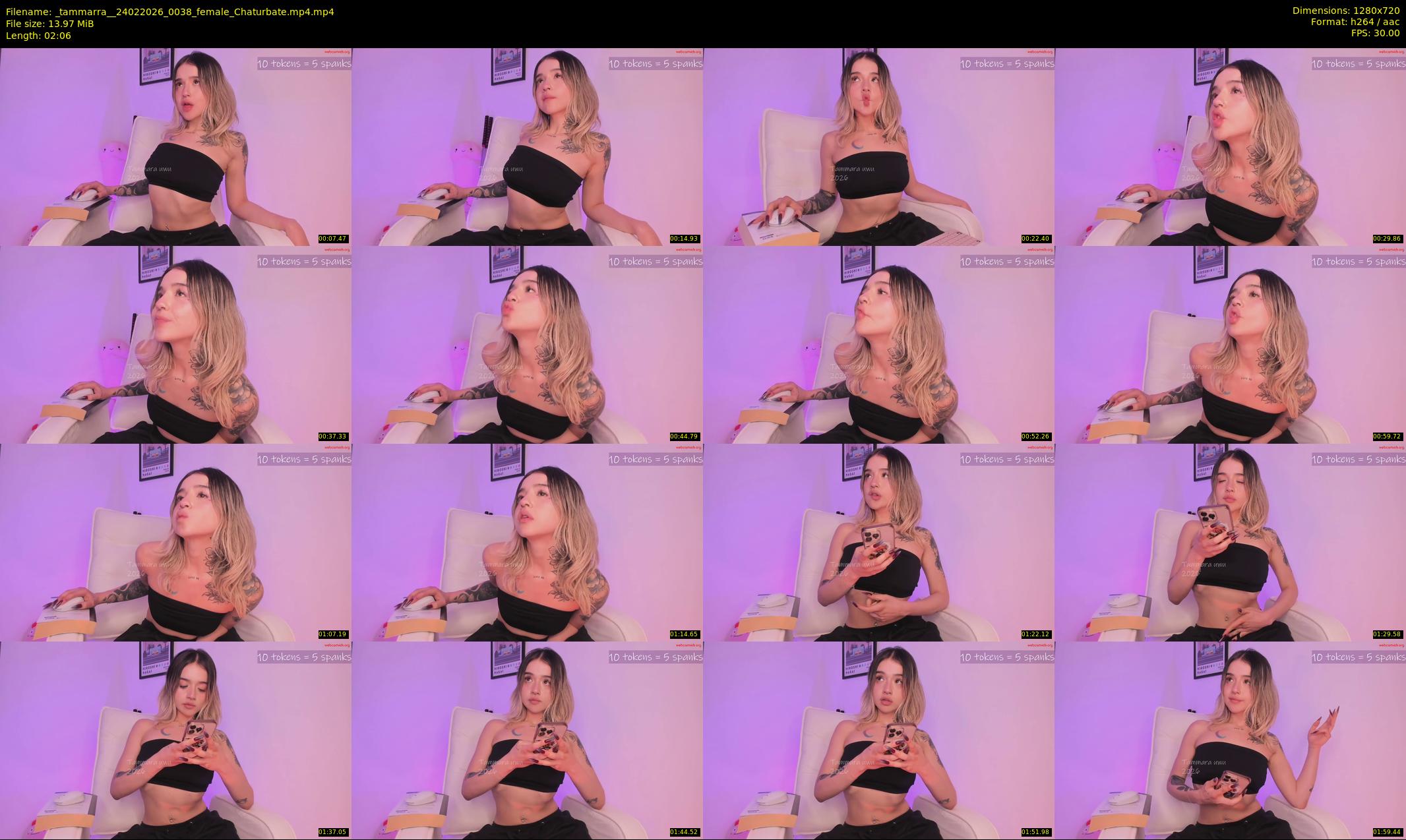 _tammarra_ — 3 minute Chaturbate female cam show recording, 720p, Feb 24, 2026