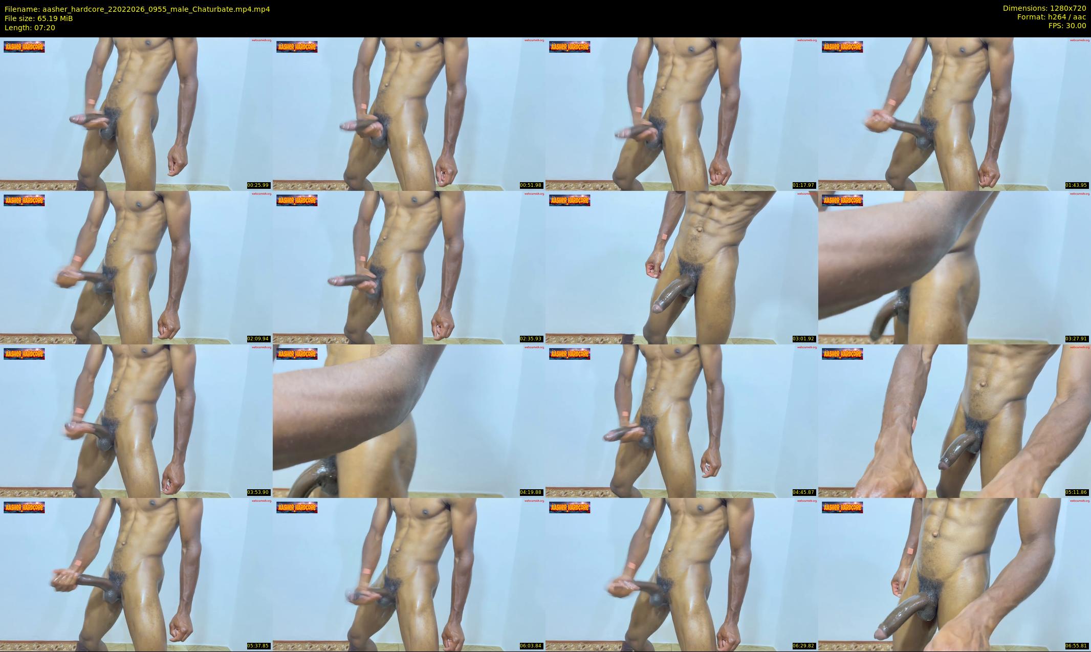 aasher_hardcore — 8 minute Chaturbate male cam show recording, 720p, Feb 22, 2026