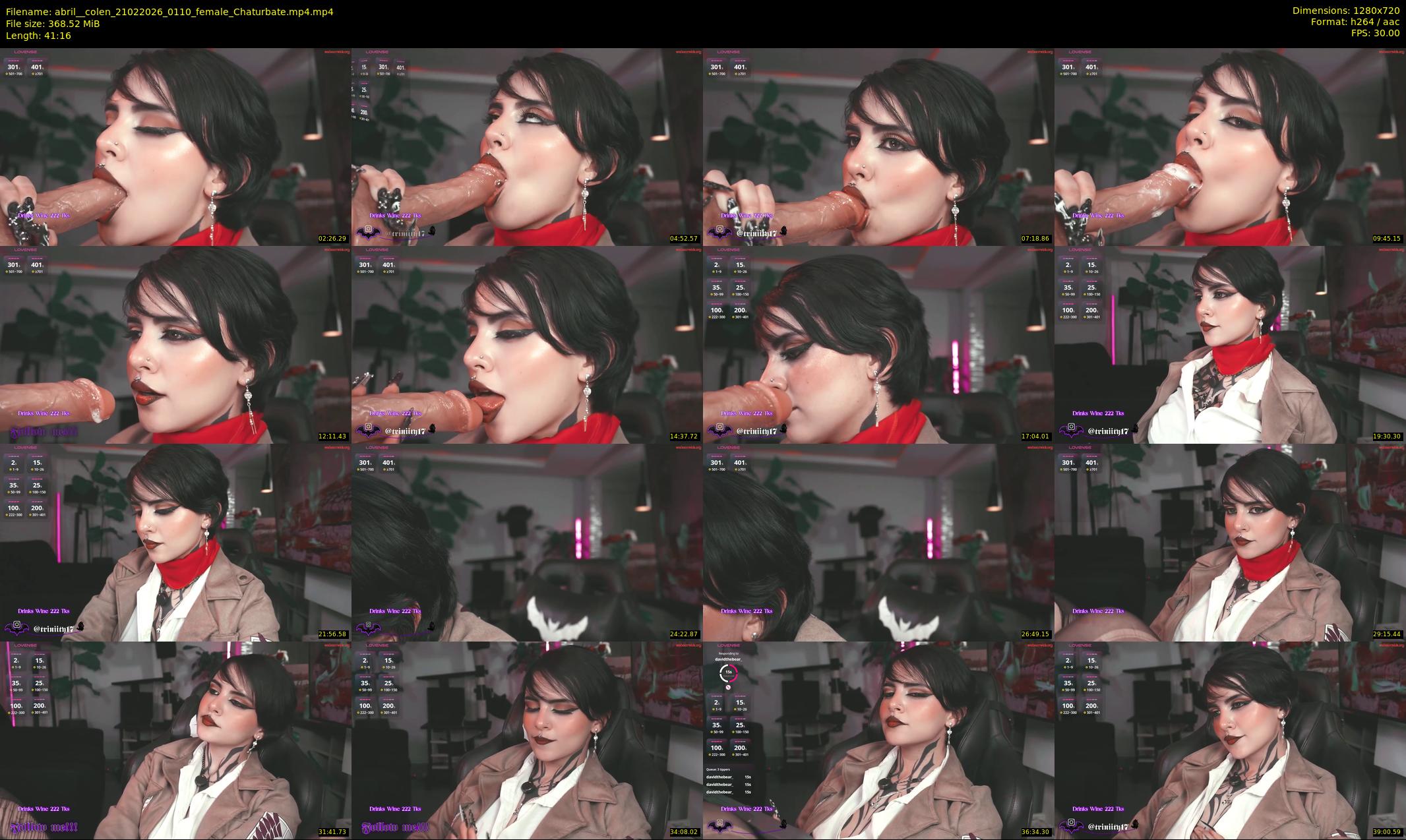 abril__colen — 42 minute Chaturbate female cam show recording, 720p, Feb 21, 2026