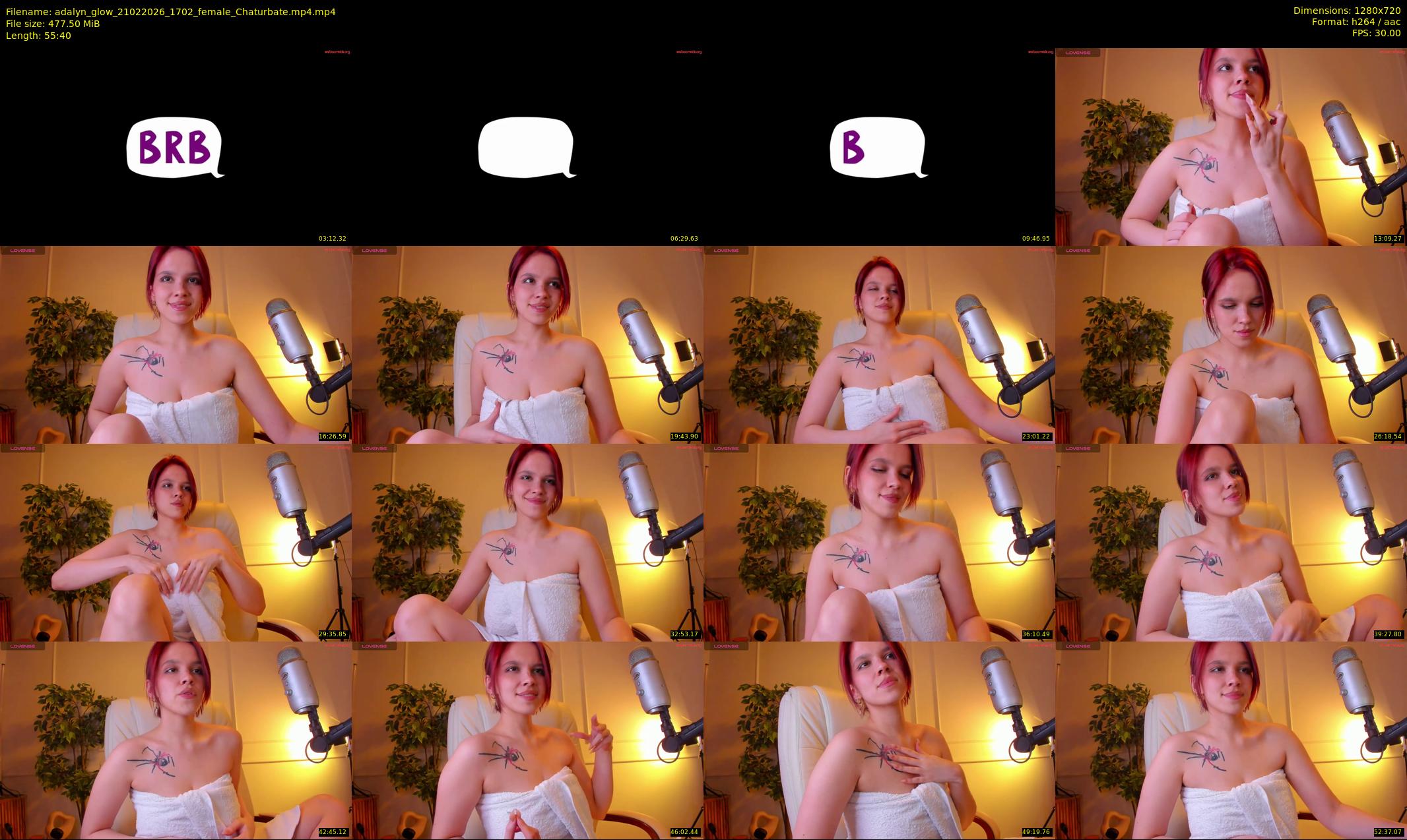 adalyn_glow — 56 minute Chaturbate female cam show recording, 720p, Feb 21, 2026