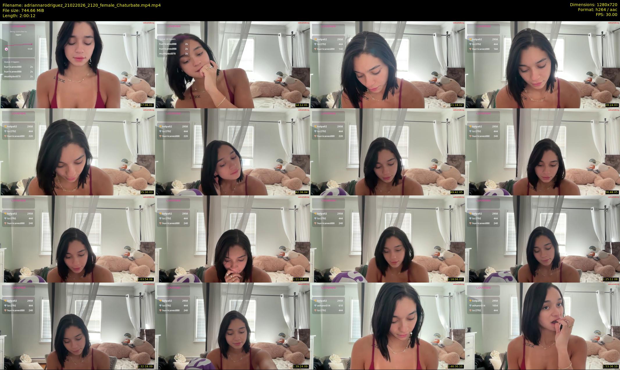 adriannarodriguez — 121 minute Chaturbate female cam show recording, 720p, Feb 21, 2026