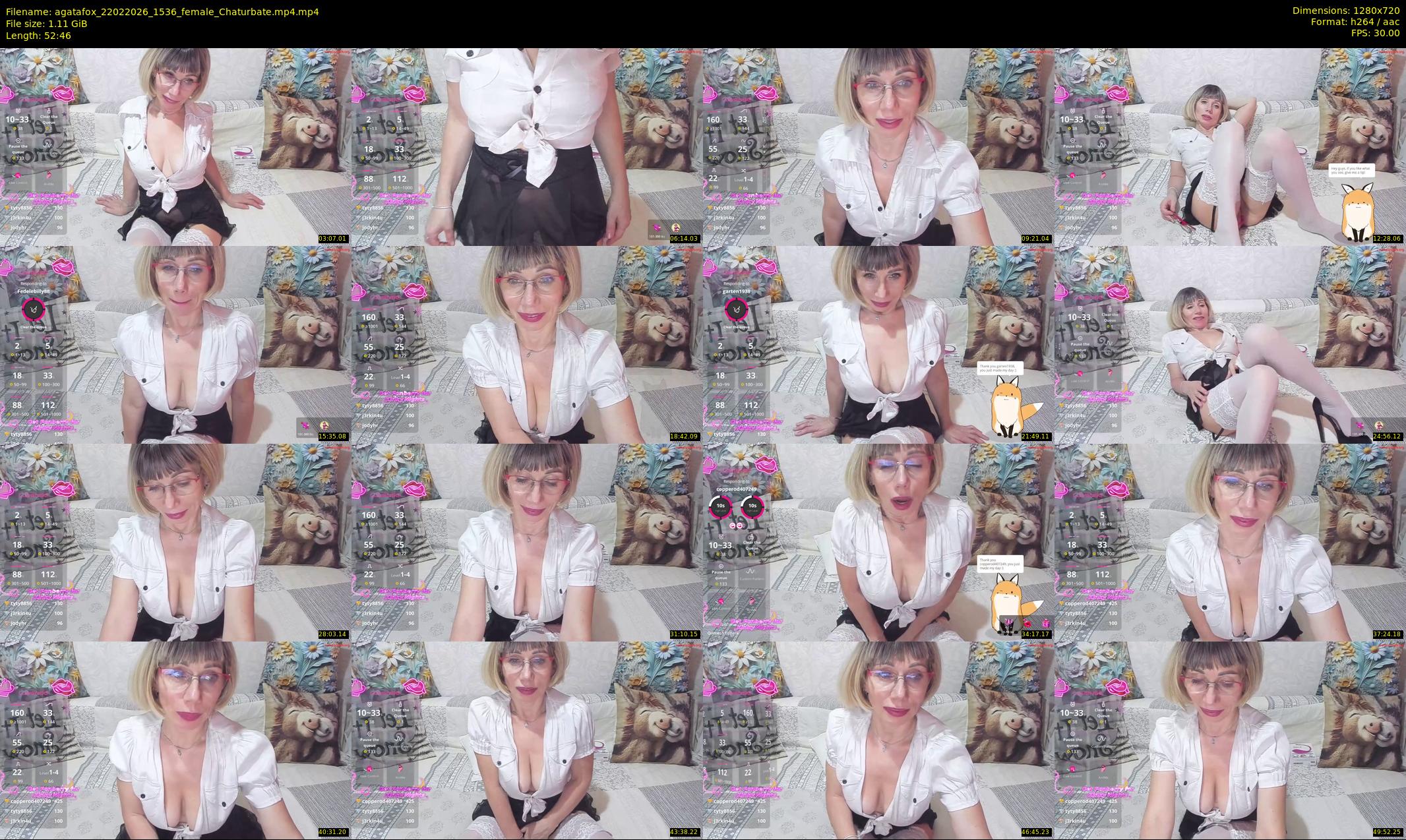agatafox — 53 minute Chaturbate female cam show recording, 720p, Feb 22, 2026