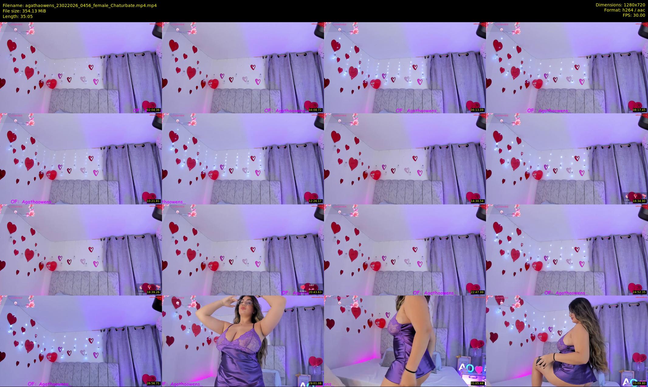 agathaowens — 36 minute Chaturbate female cam show recording, 720p, Feb 23, 2026
