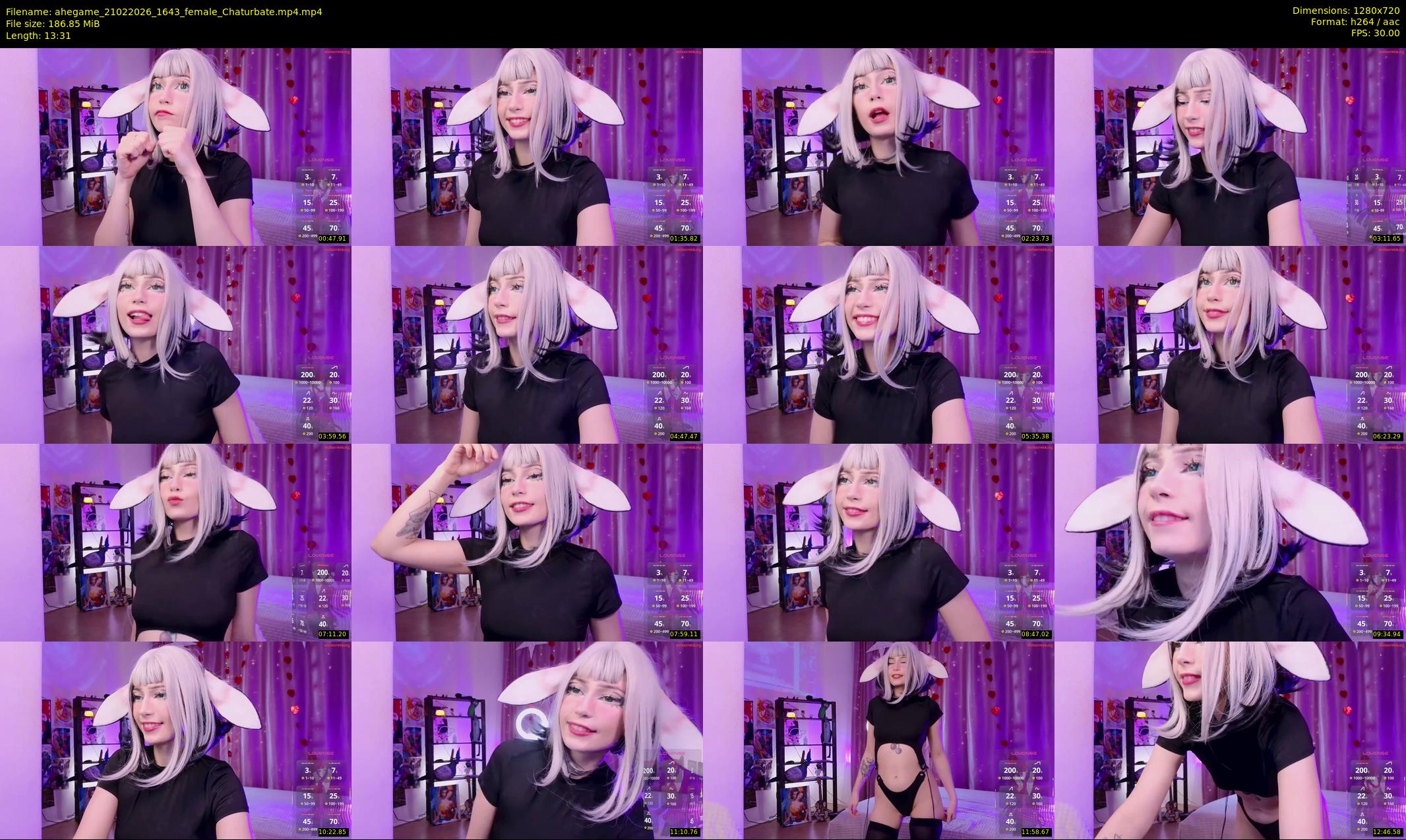 ahegame — 14 minute Chaturbate female cam show recording, 720p, Feb 21, 2026