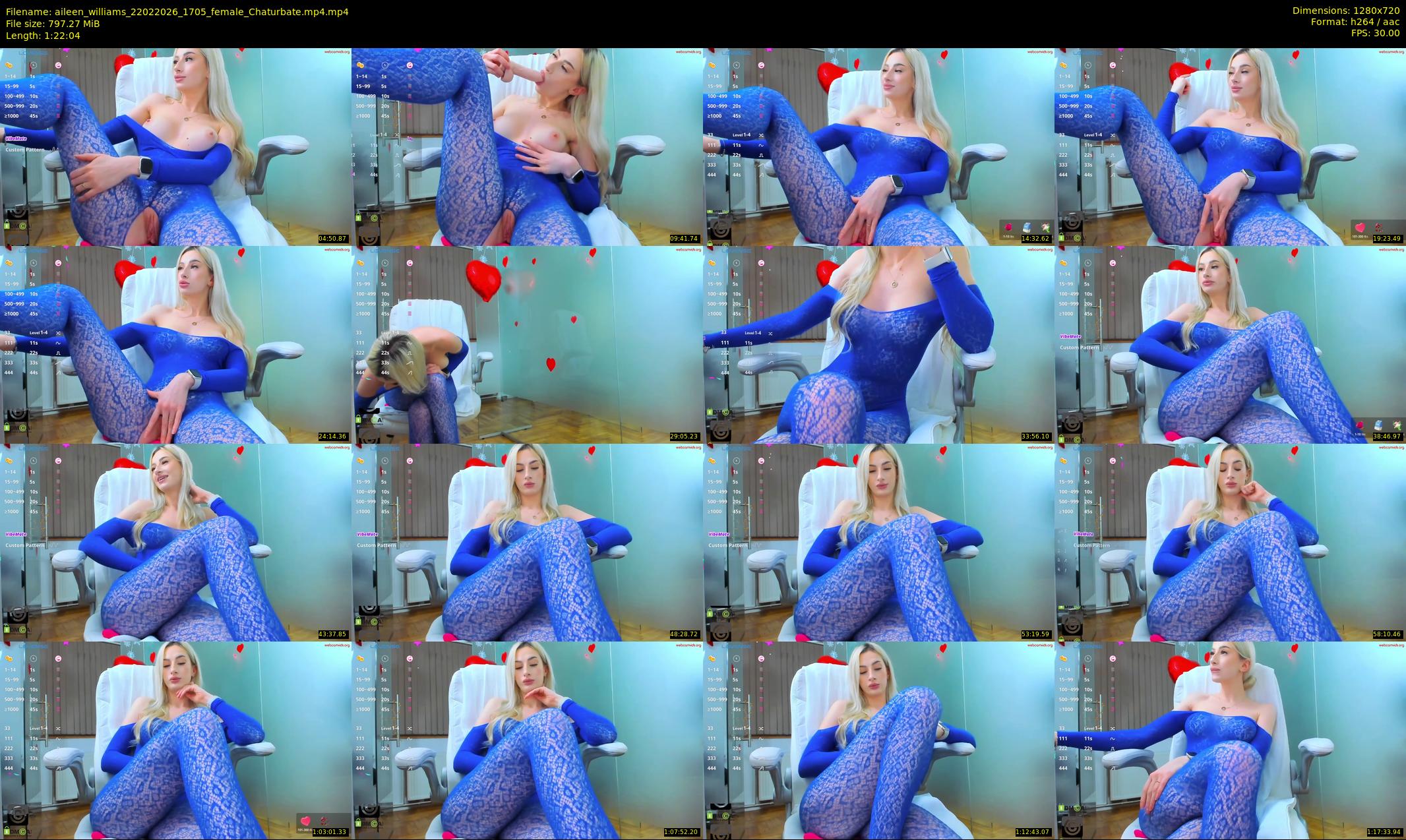 aileen_williams — 83 minute Chaturbate female cam show recording, 720p, Feb 22, 2026