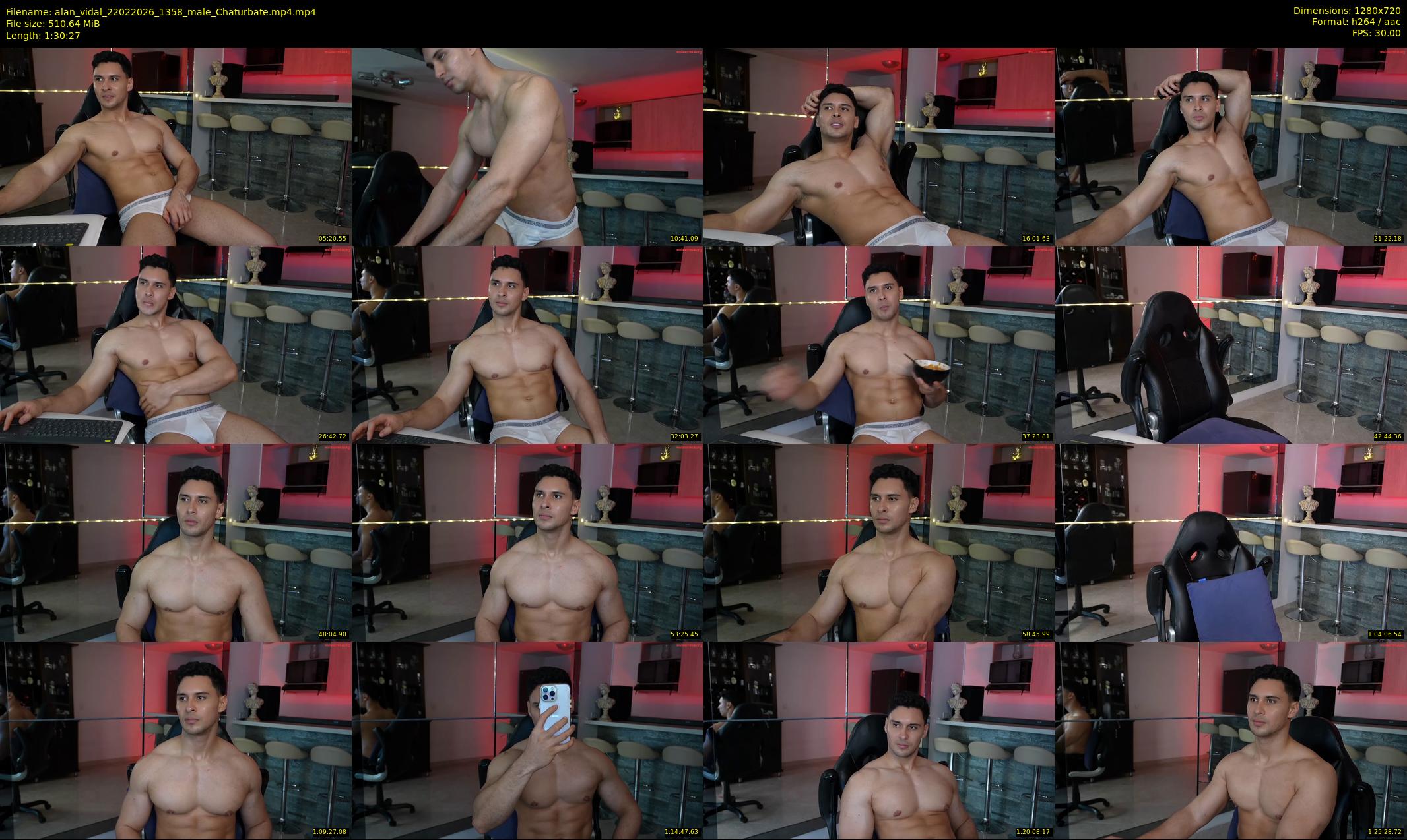 alan_vidal — 91 minute Chaturbate male cam show recording, 720p, Feb 22, 2026
