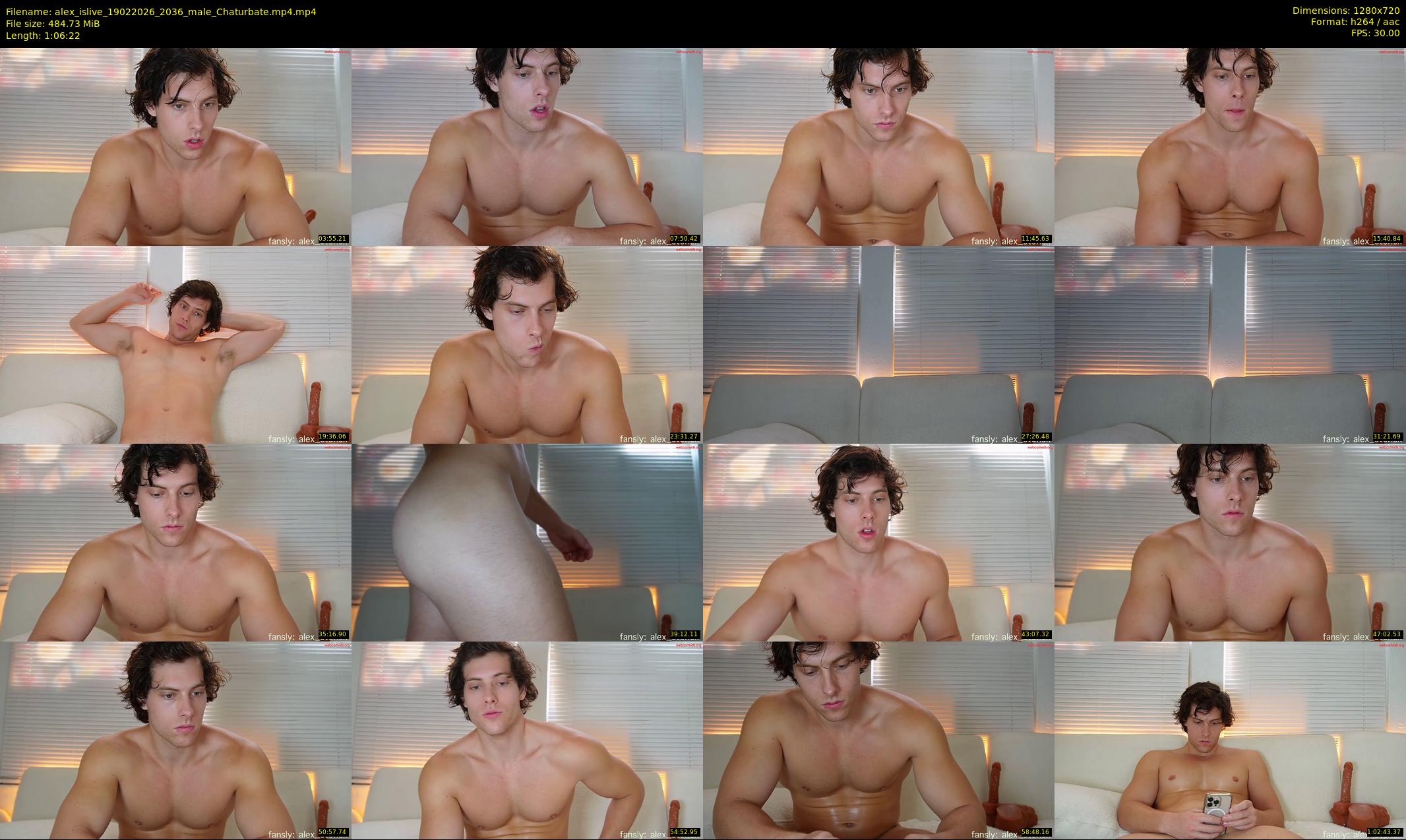 alex_islive — 67 minute Chaturbate male cam show recording, 720p, Feb 19, 2026