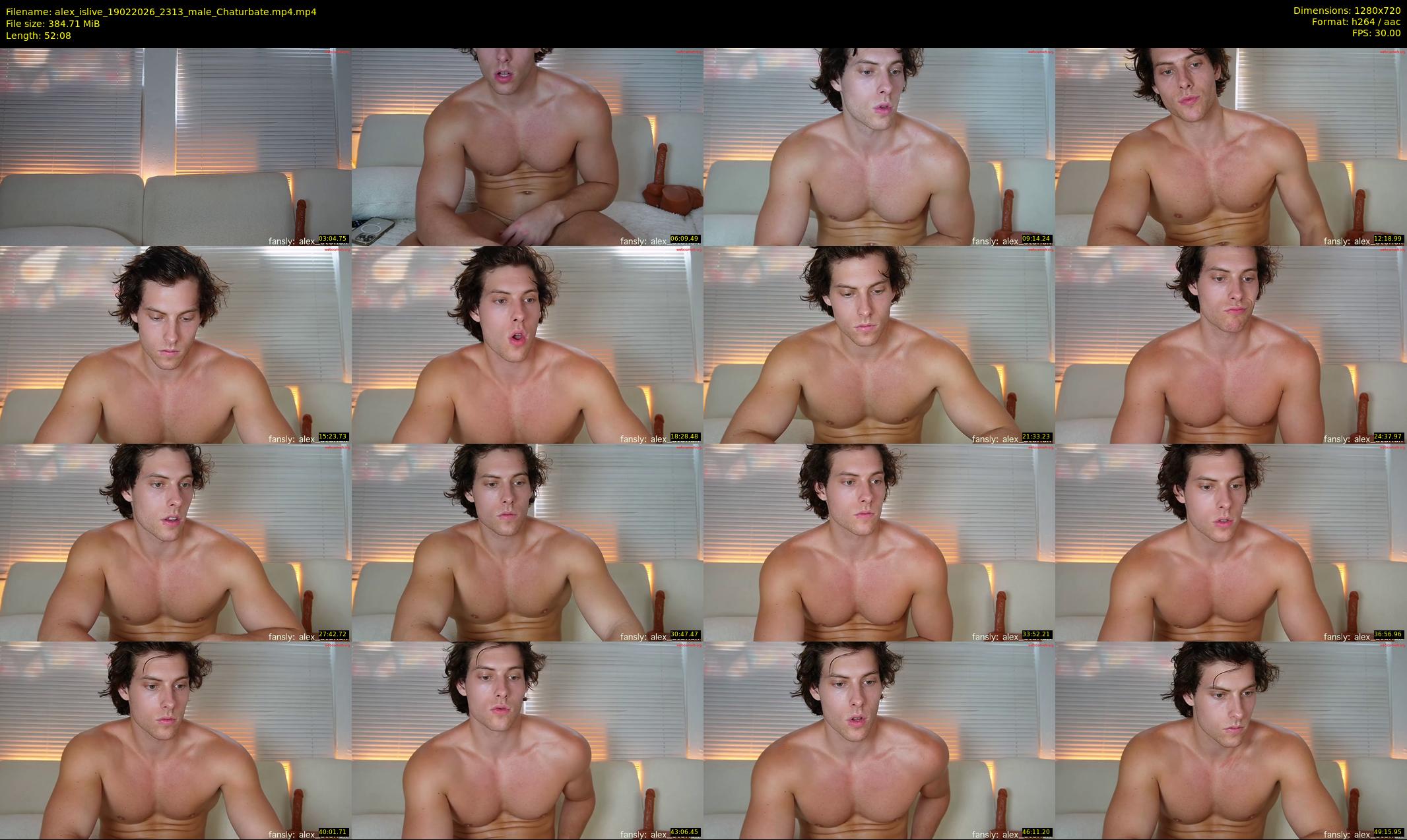 alex_islive — 53 minute Chaturbate male cam show recording, 720p, Feb 19, 2026