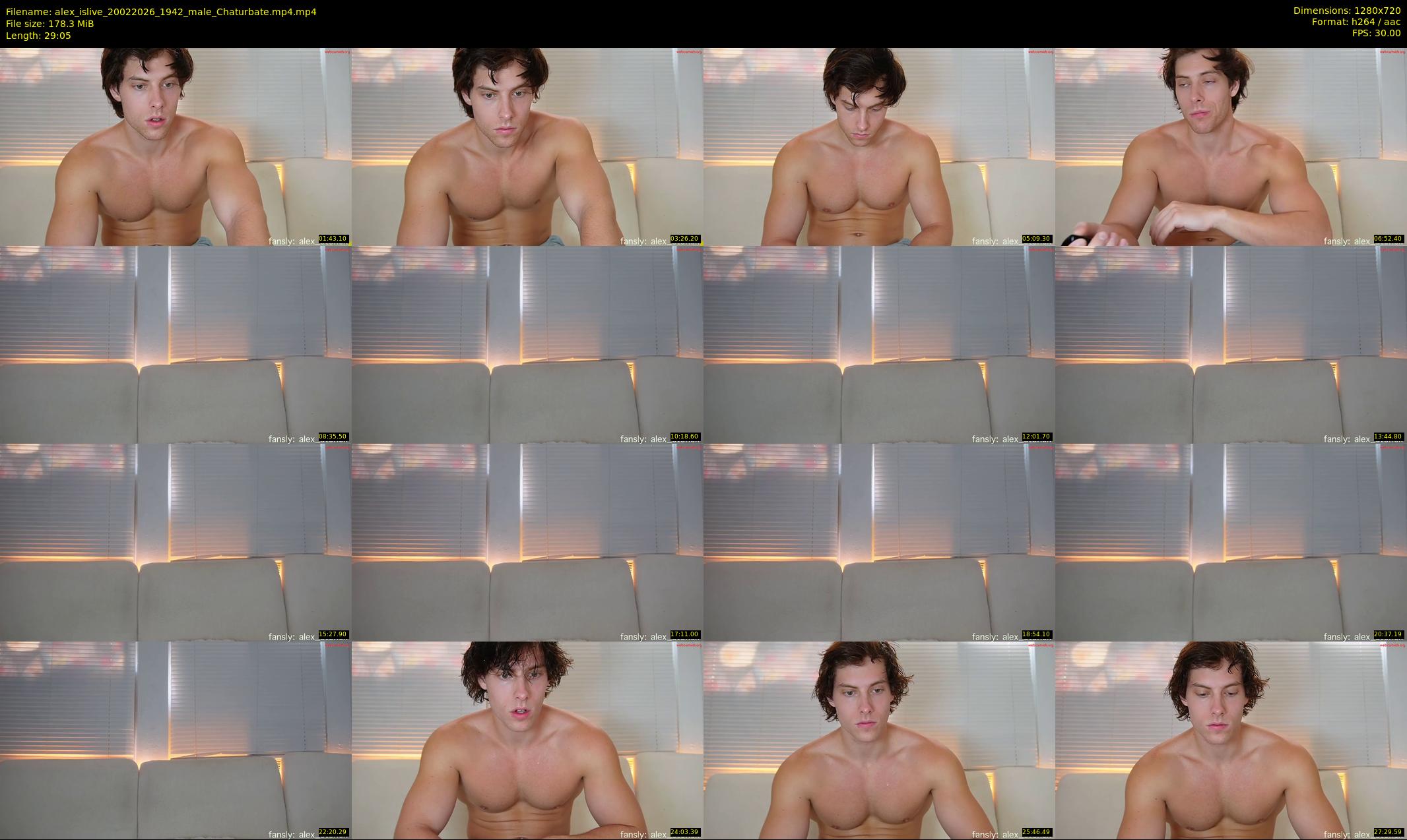 alex_islive — 30 minute Chaturbate male cam show recording, 720p, Feb 20, 2026