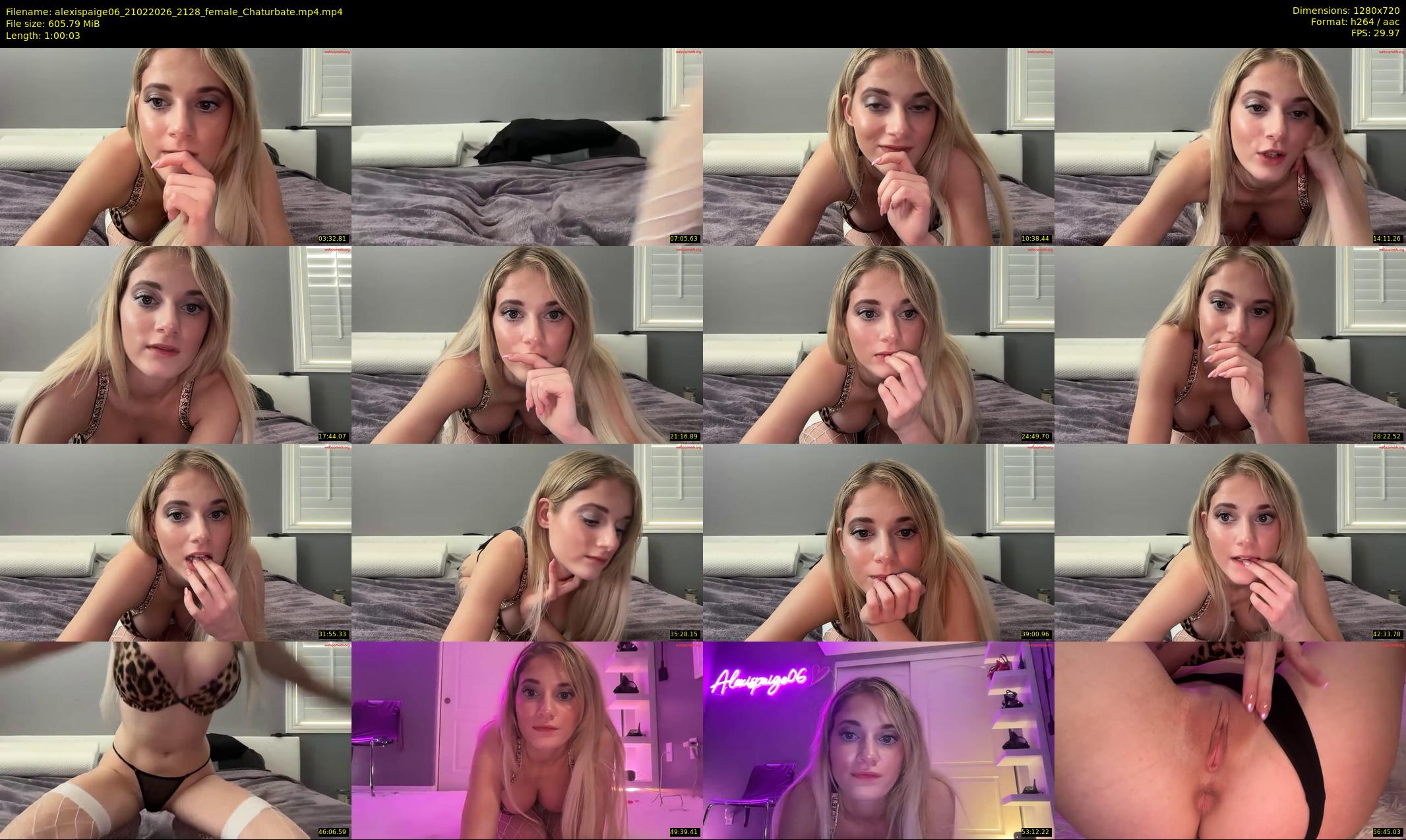 alexispaige06 — 61 minute Chaturbate female cam show recording, 720p, Feb 21, 2026