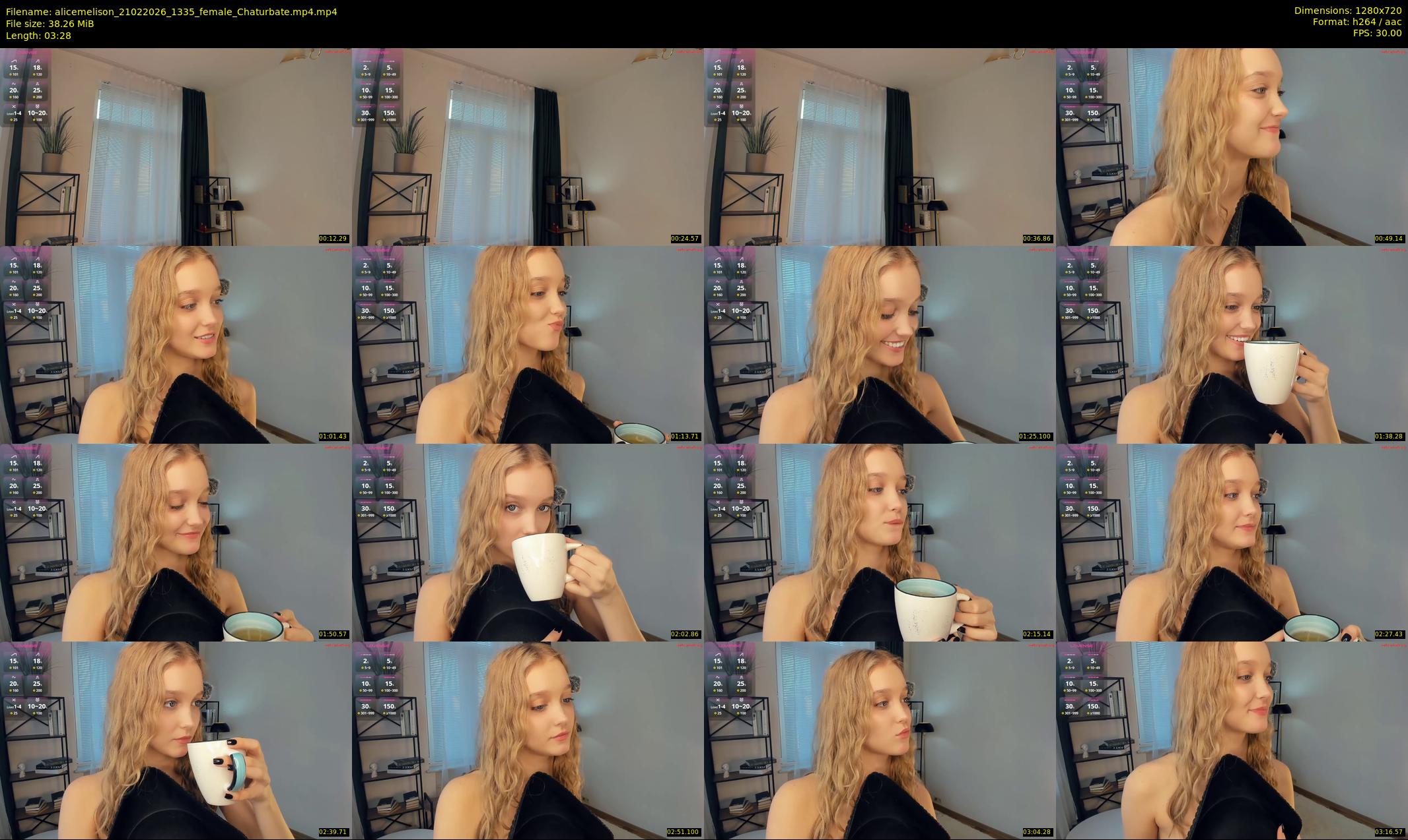 alicemelison — 4 minute Chaturbate female cam show recording, 720p, Feb 21, 2026