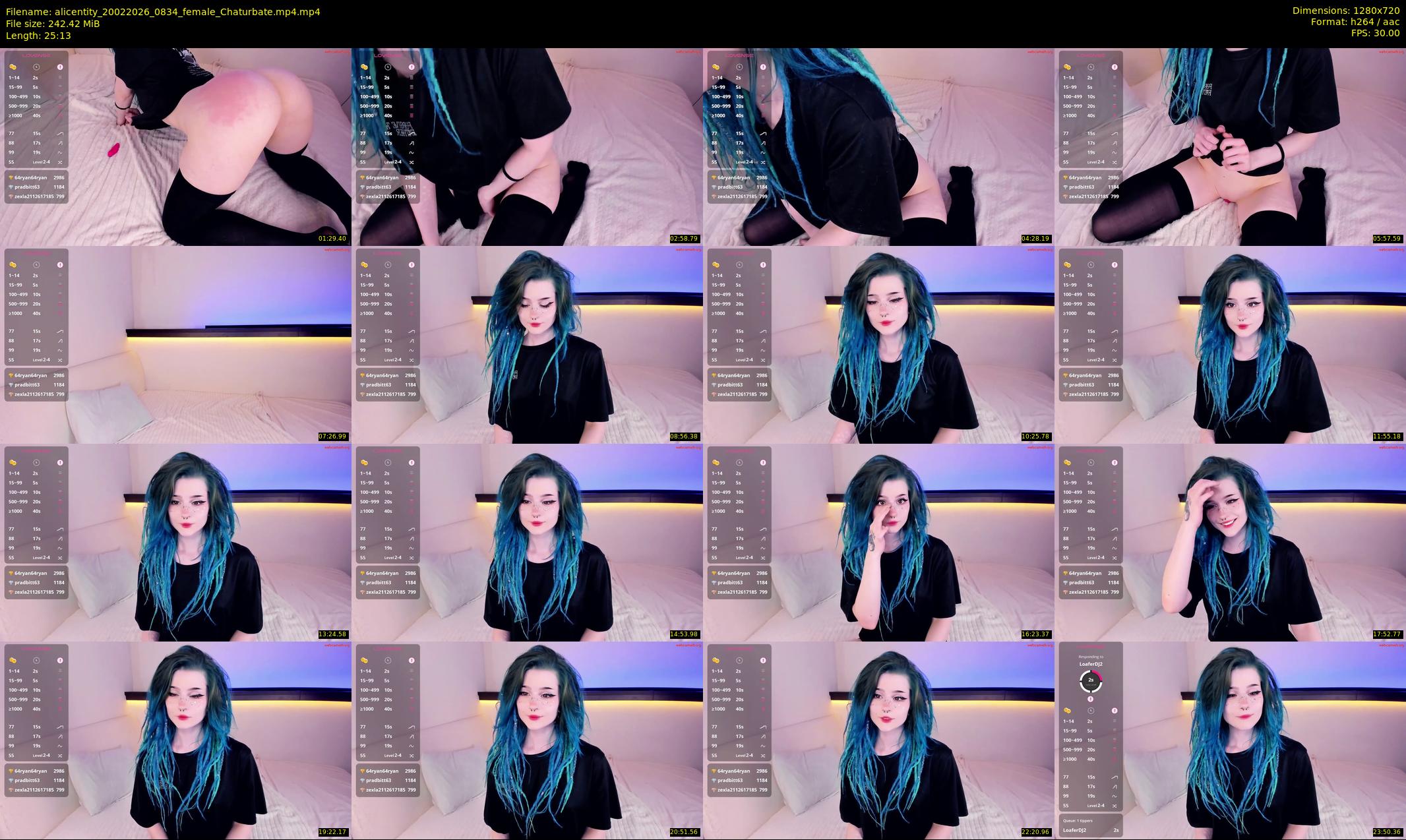 alicentity — 26 minute Chaturbate female cam show recording, 720p, Feb 20, 2026
