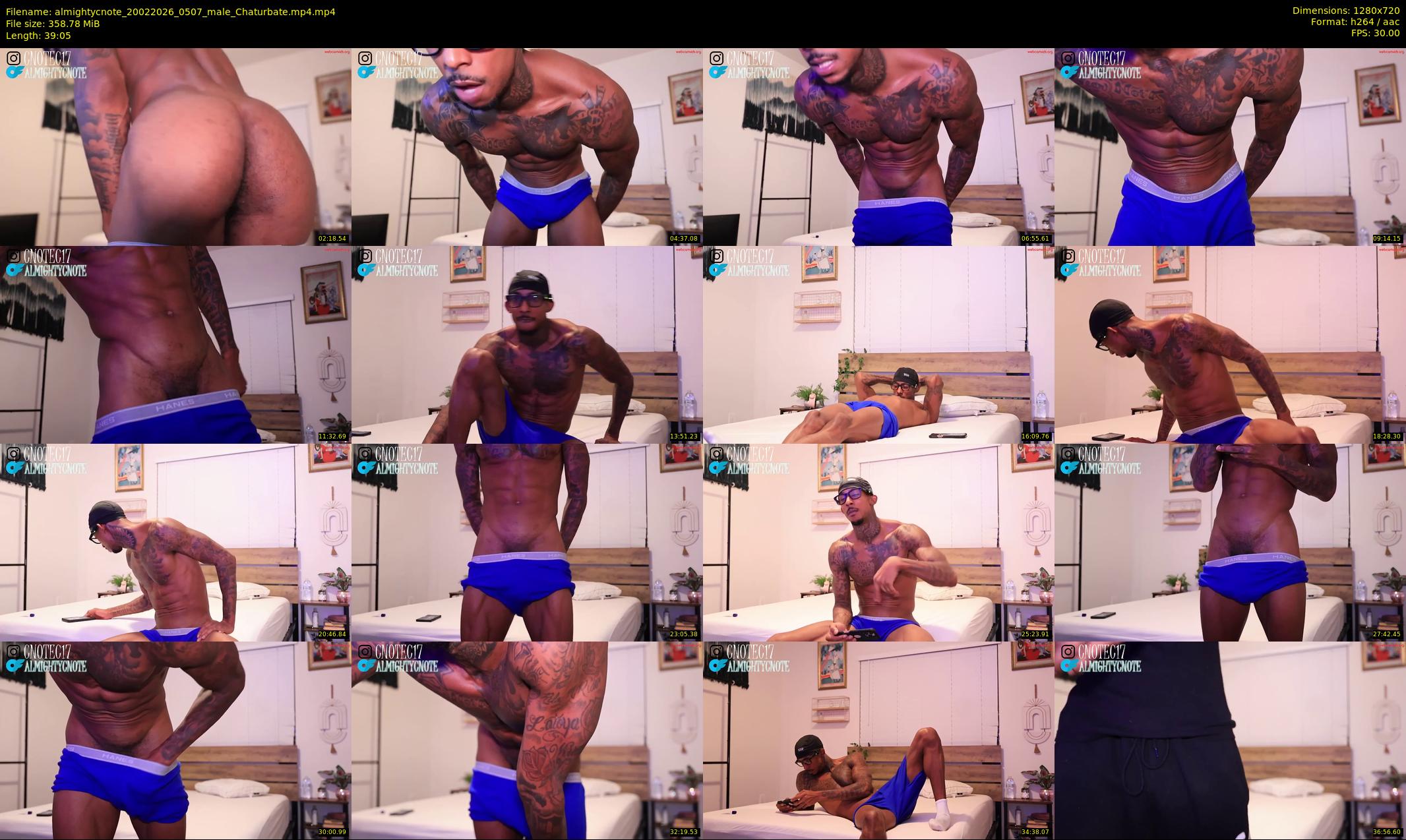 almightycnote — 40 minute Chaturbate male cam show recording, 720p, Feb 20, 2026