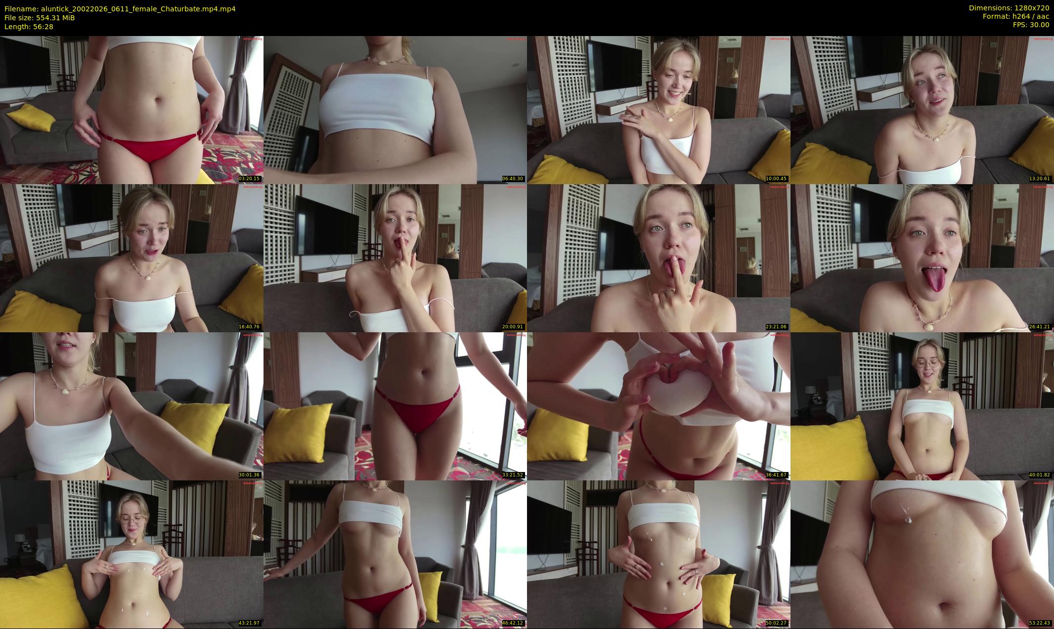 aluntick — 57 minute Chaturbate female cam show recording, 720p, Feb 20, 2026