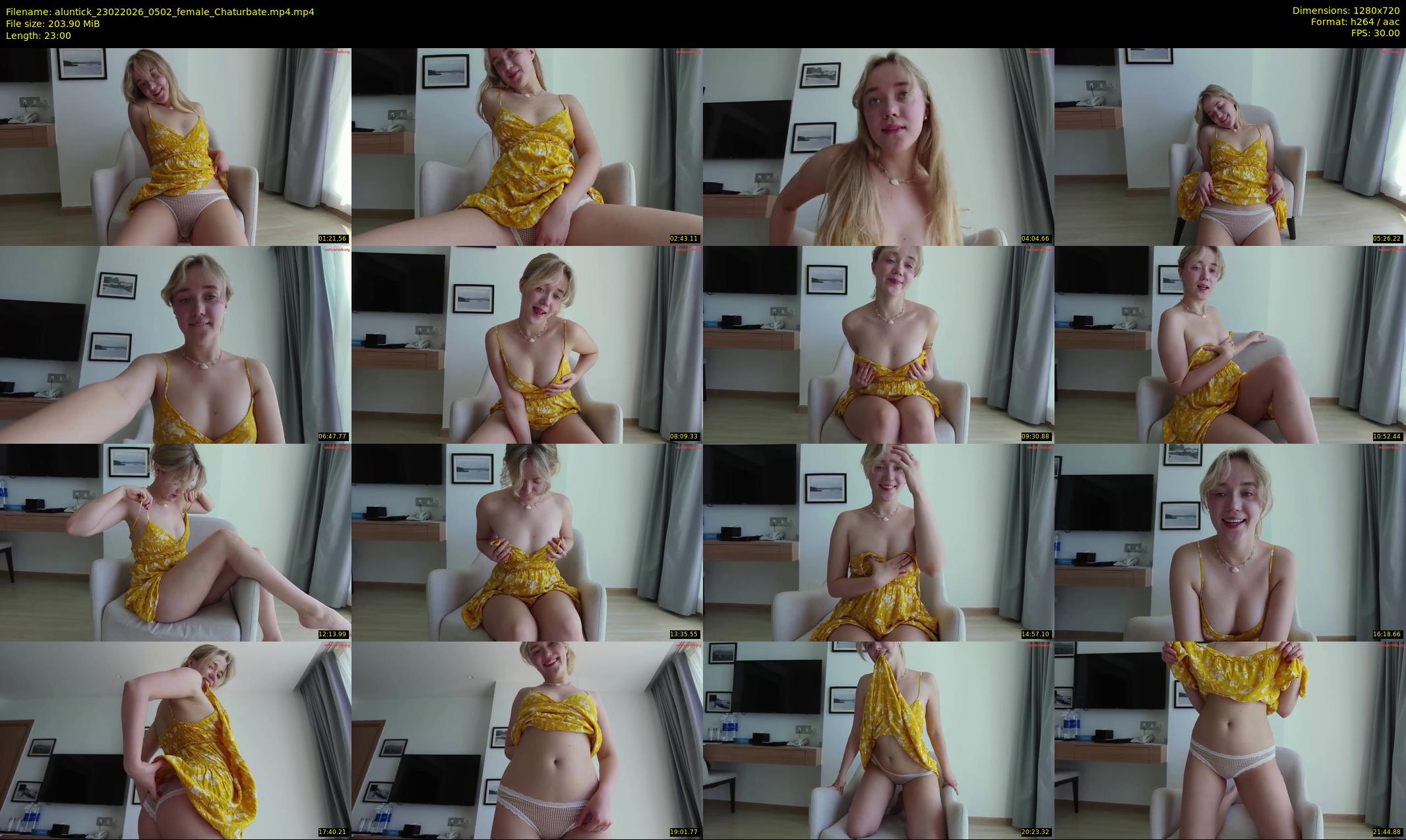 aluntick — 23 minute Chaturbate female cam show recording, 720p, Feb 23, 2026