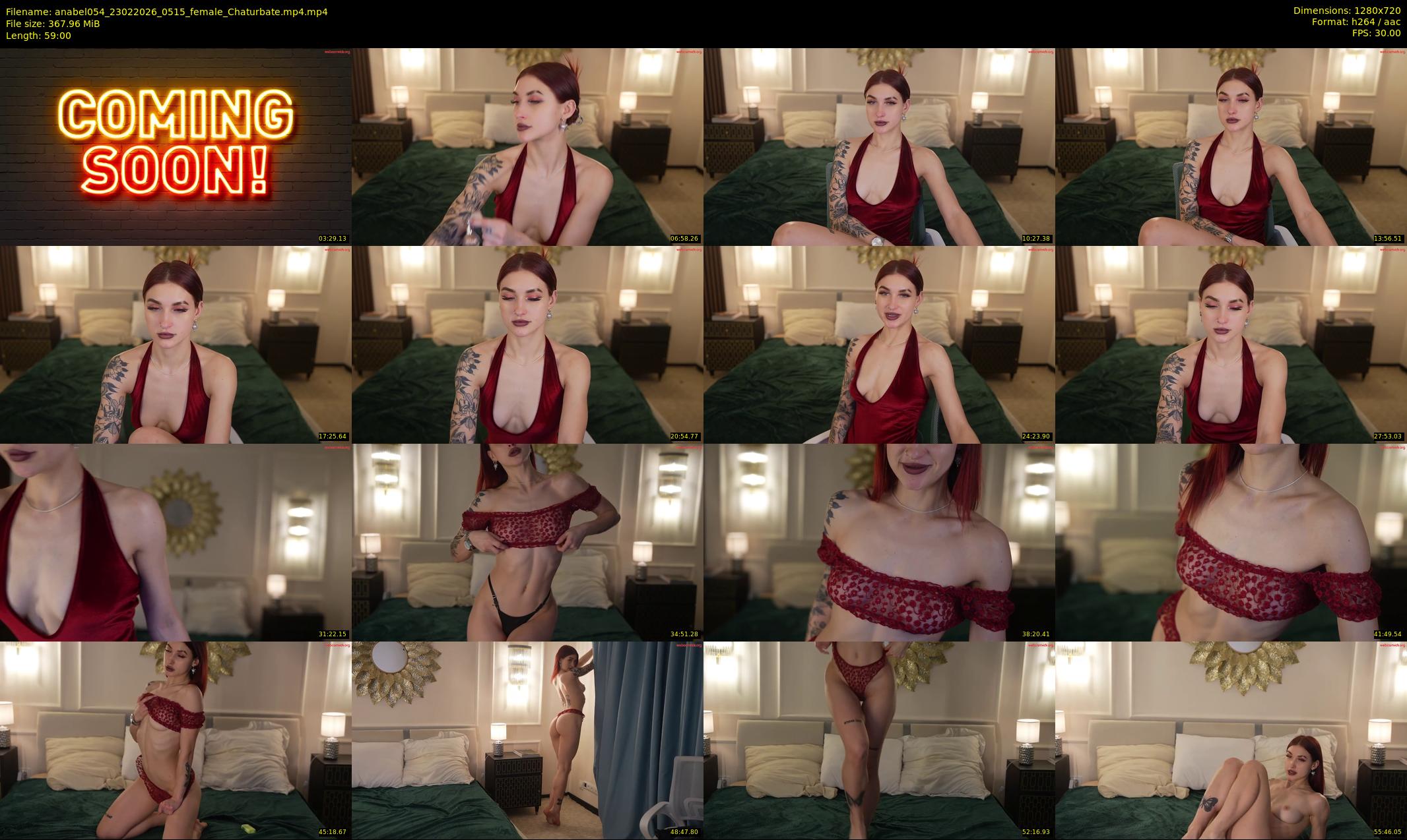 anabel054 — 59 minute Chaturbate female cam show recording, 720p, Feb 23, 2026