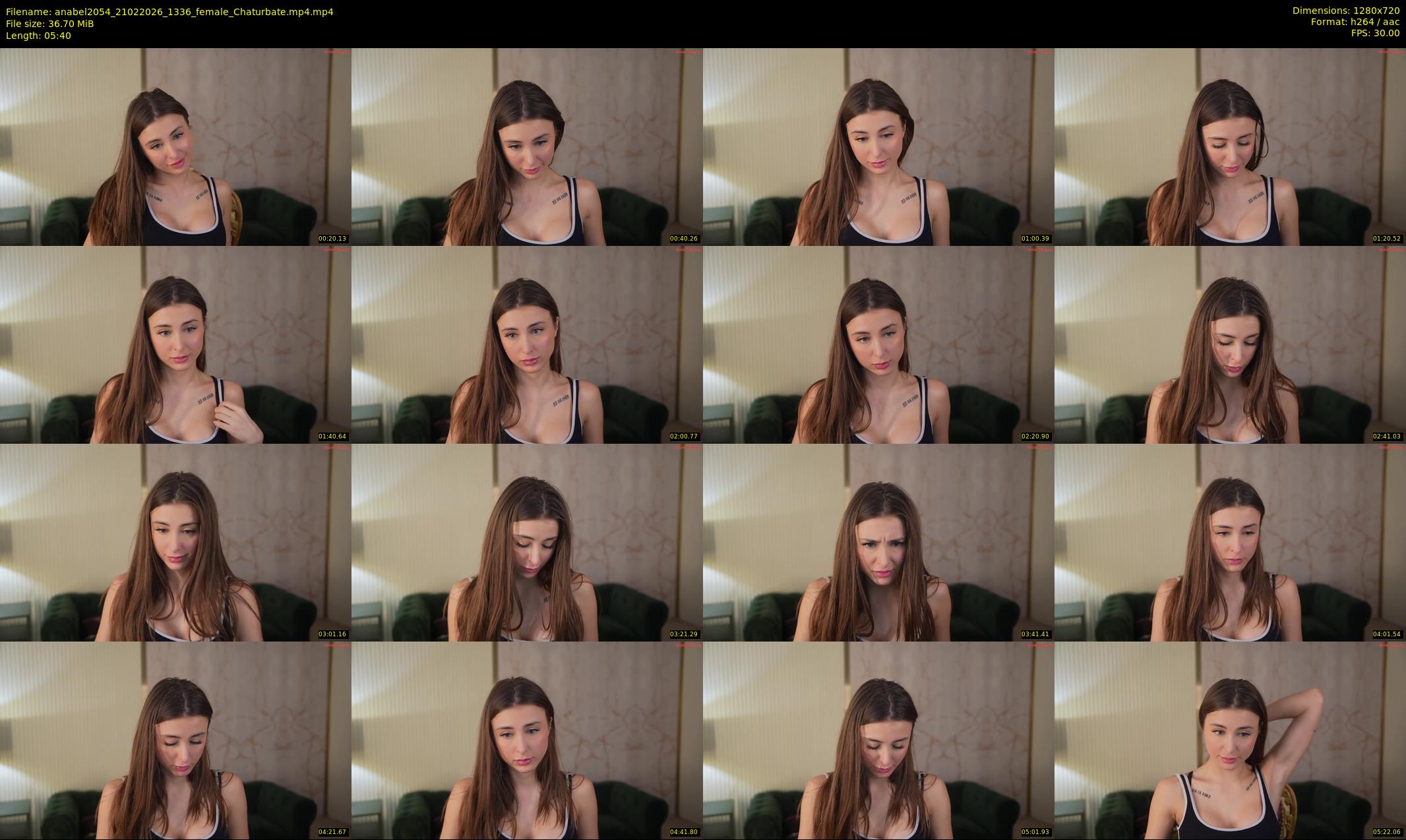 anabel2054 — 6 minute Chaturbate female cam show recording, 720p, Feb 21, 2026