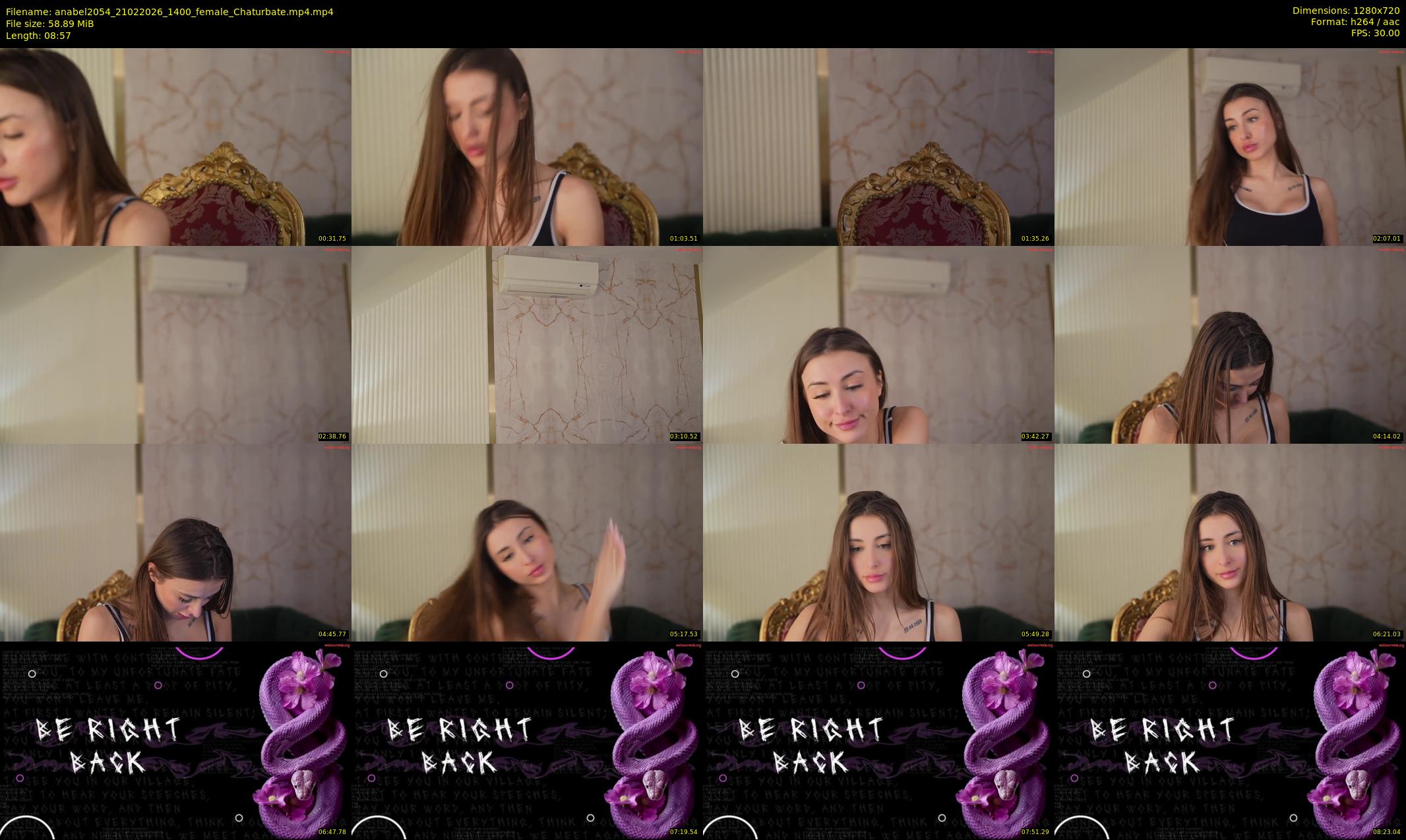 anabel2054 — 9 minute Chaturbate female cam show recording, 720p, Feb 21, 2026