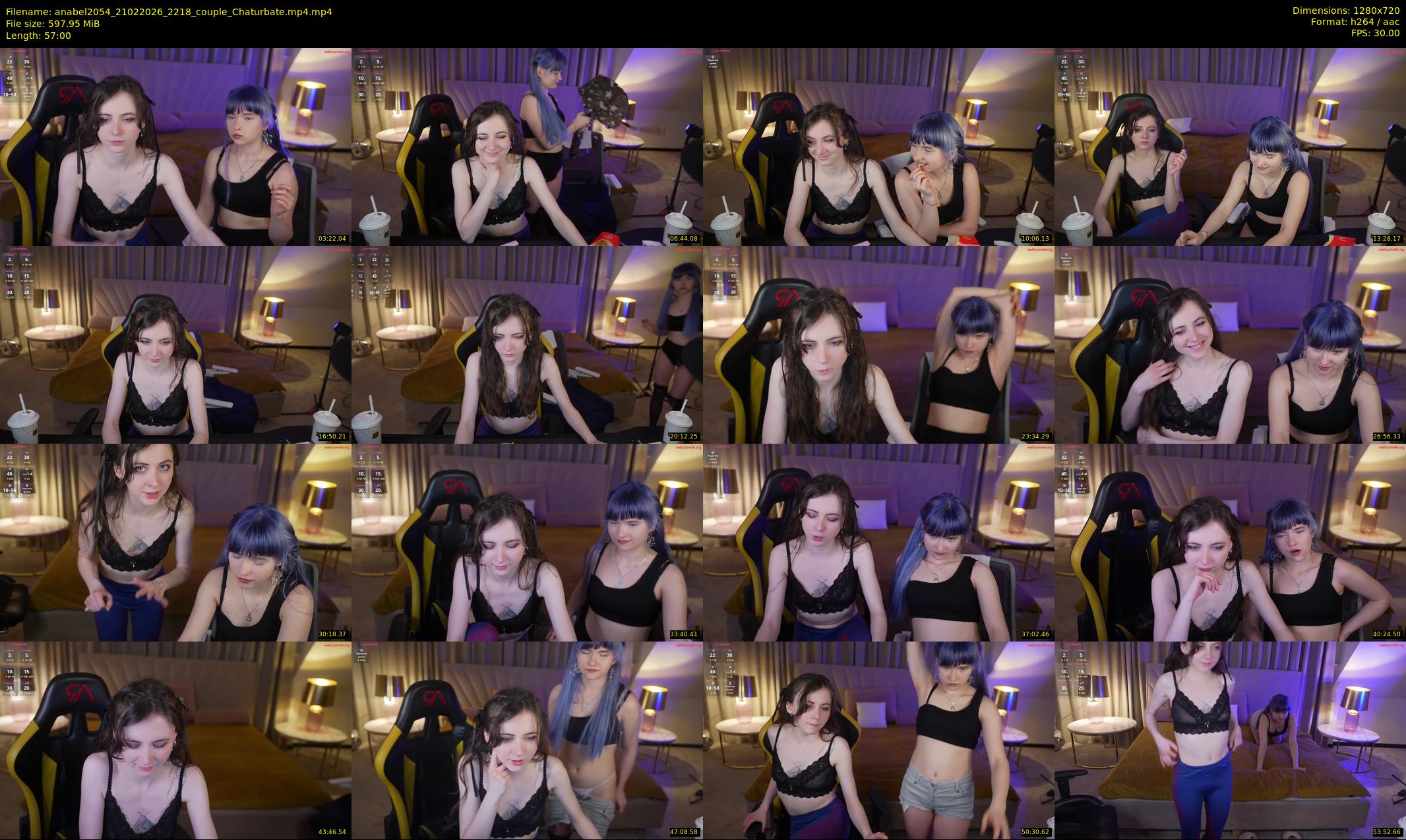 anabel2054 — 57 minute Chaturbate female cam show recording, 720p, Feb 21, 2026