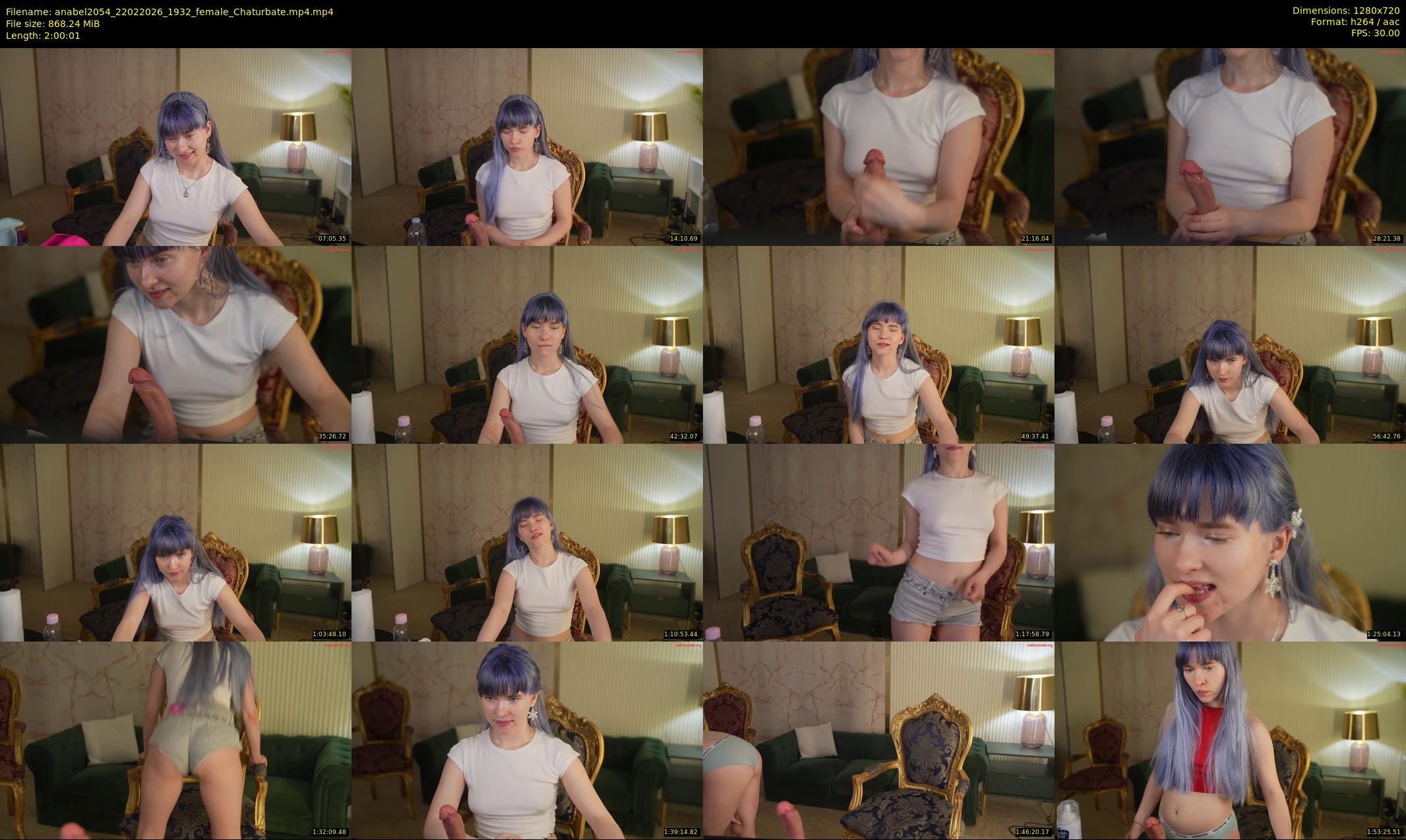 anabel2054 — 121 minute Chaturbate female cam show recording, 720p, Feb 22, 2026