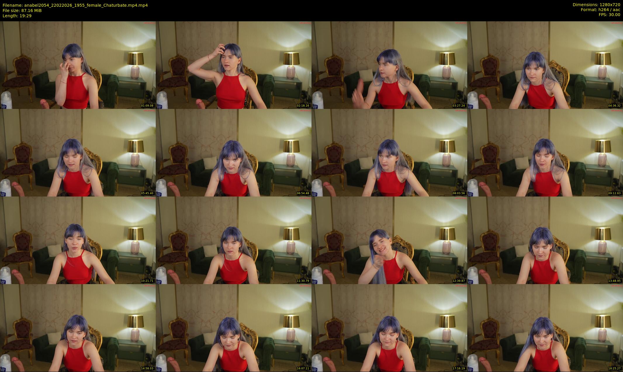 anabel2054 — 20 minute Chaturbate female cam show recording, 720p, Feb 22, 2026