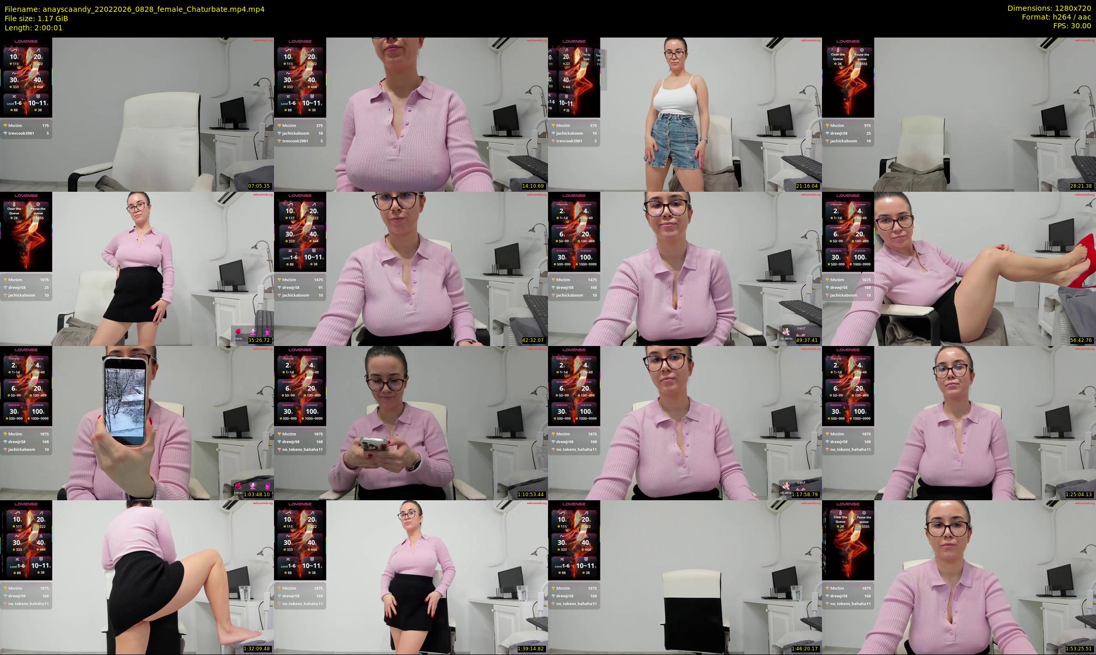 anayscaandy — 121 minute Chaturbate female cam show recording, 720p, Feb 22, 2026